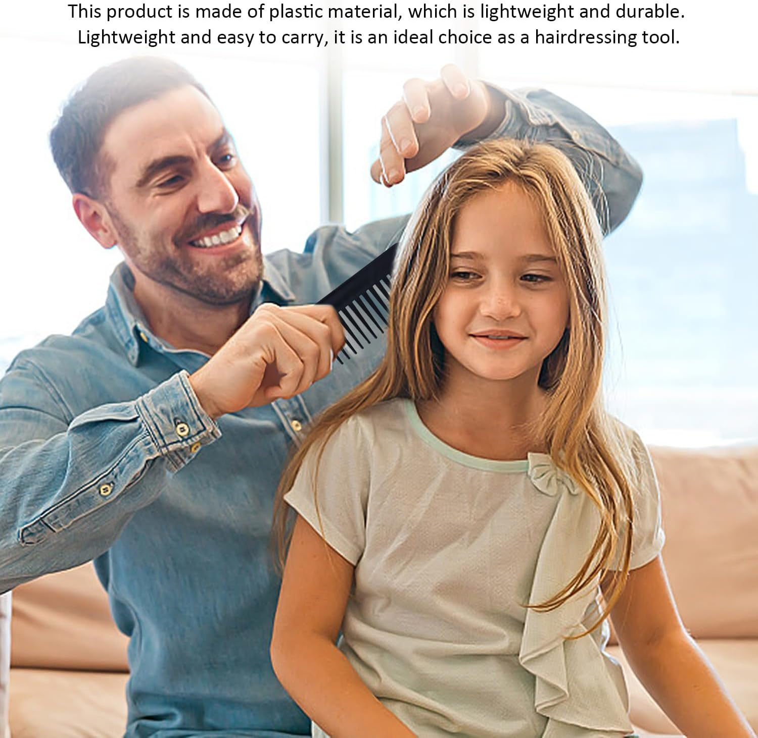 Pack of 4 Wide Teeth Combs, Plastic Combs, Hair Styling Tools, Hairdressing Tools, Lightweight and Durable Combs, Suitable for Home and Hairdressing Salon image number 4