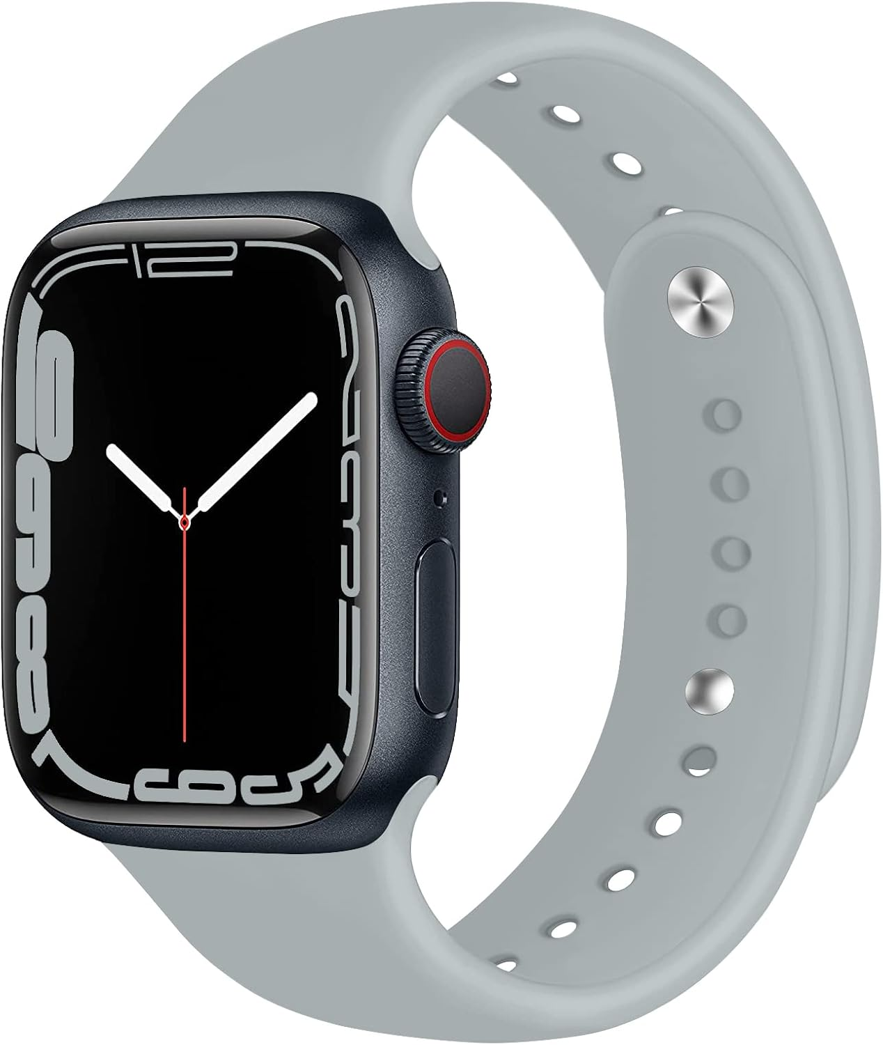 Sport Band for Apple Watch 45Mm 44Mm 46Mm 49Mm 42Mm 41Mm 40Mm 38Mm,Soft Silicone Adjustable Replacement Strap for Iwatch Series 10/9/Ultra 2/SE 2Nd/8/7/Ultra/Se/6/5/4/3/2/1,Double Adjustment Buckle