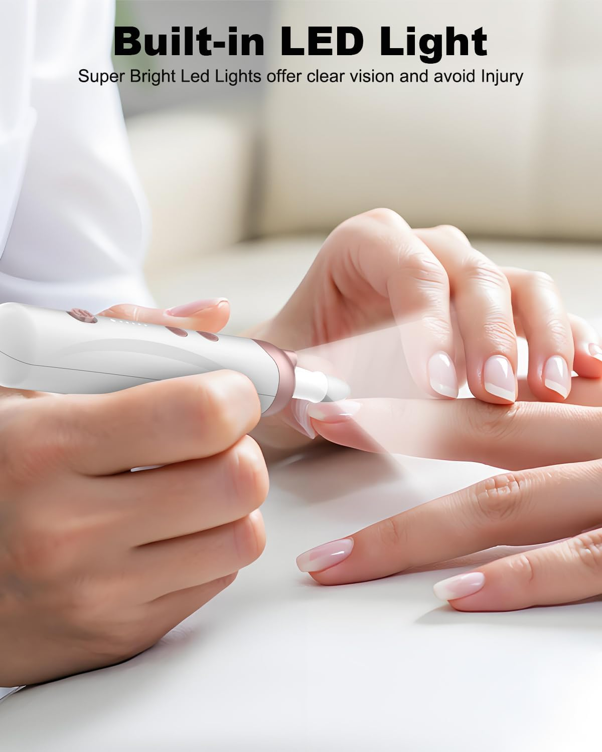 Manicure Pedicure Set - Pedicure Set Foot Care Electric Nail Cutter with 9 Pieces Brush for Gel Nails Electric Nail Drill, for Gel Nails Set, Nail Design Nail Set Nail DIY Nail Art Tool