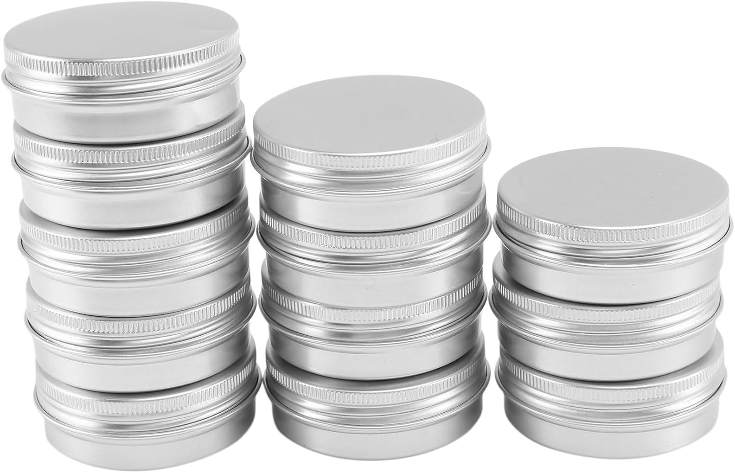 60 X 50Ml Aluminium Make up Pots 50Ml Capacity Empty Small Cosmetic/Candle/Tins Jars image number 4