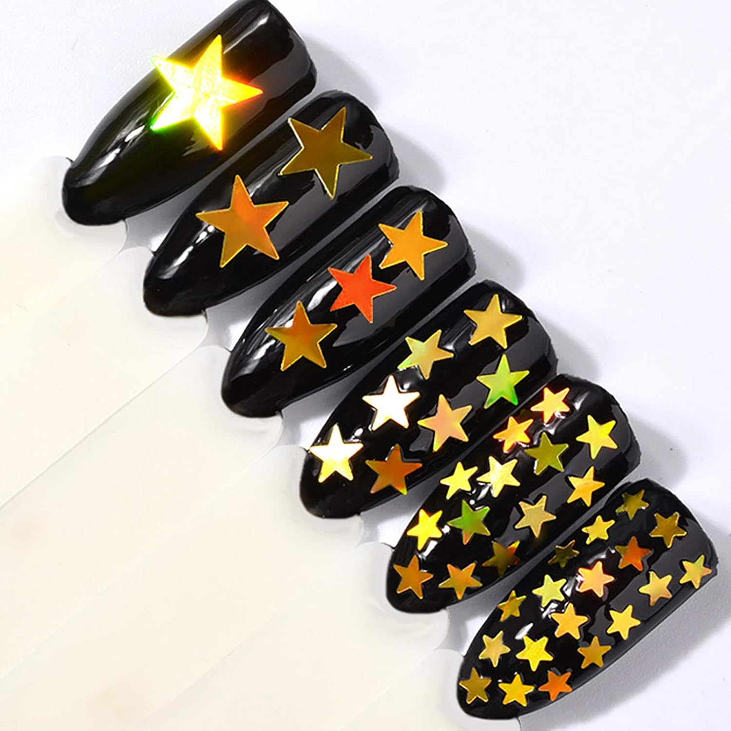 1 Set Nail Decorations Beauty Accessories Golden Five-Pointed Star Sequins image number 3