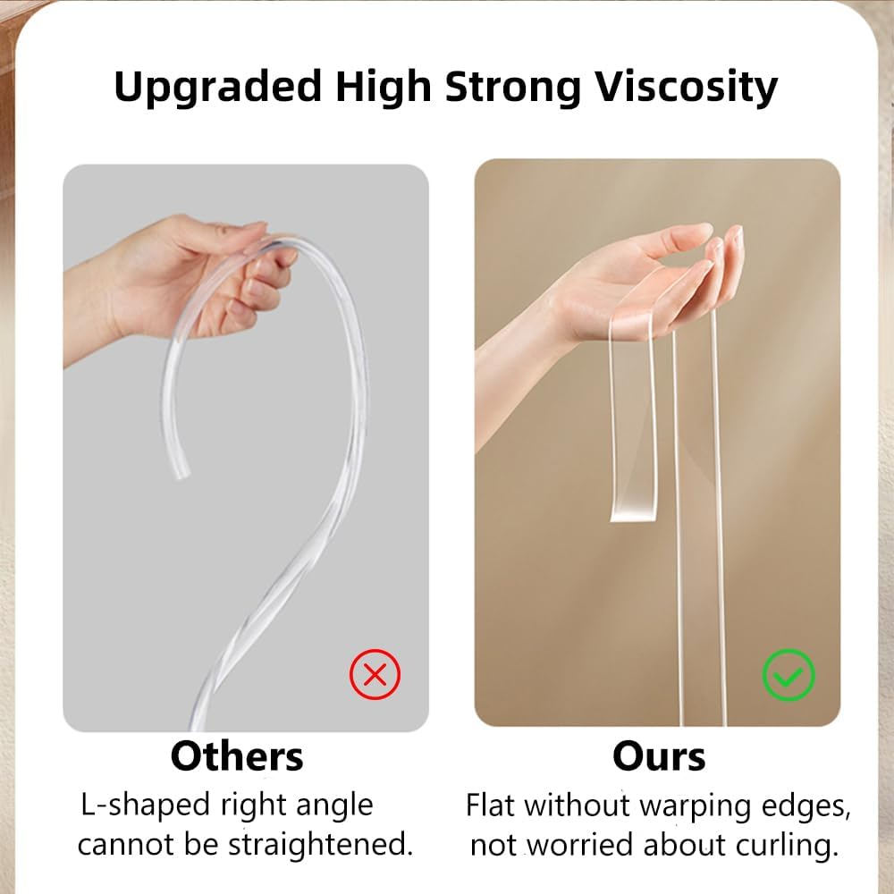 Baby Proofing Edge Protector for Kid Clear Edge Protector Strip Safety Corner Guards Child Proof Corner Bumper for Furniture 2" X 9.84' (Thk: 2Mm)