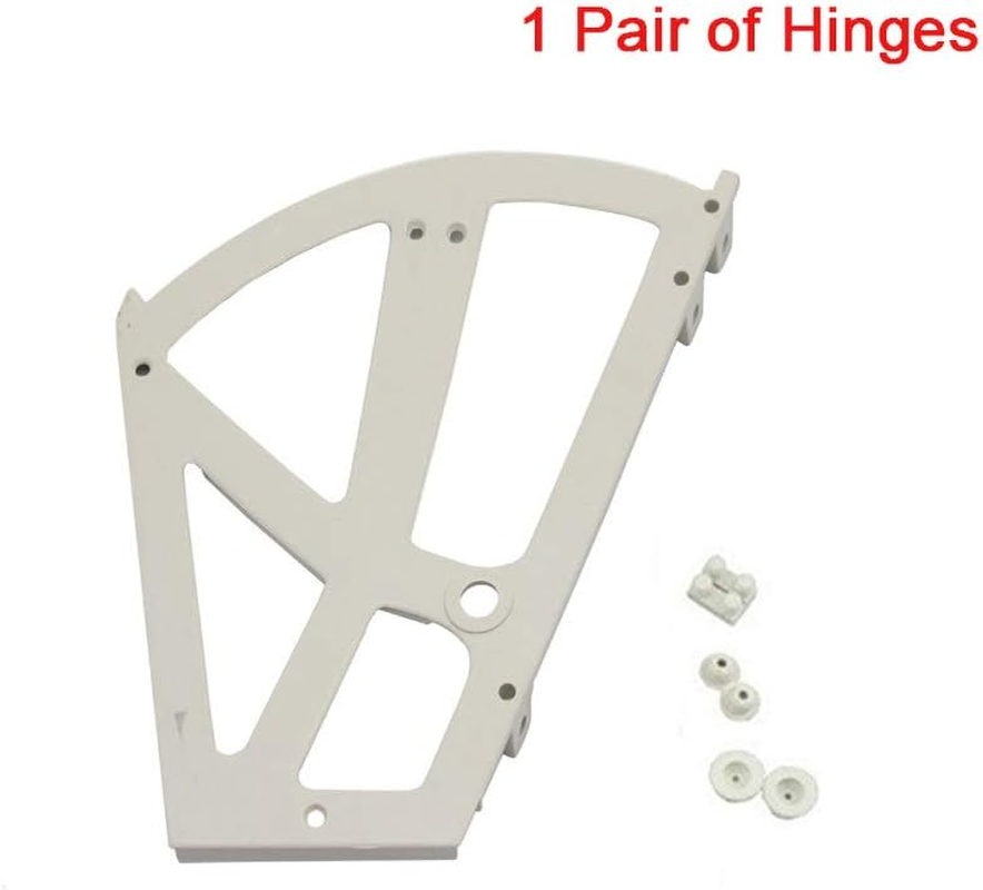 Shoes Drawer Cabinet ABS Plastic Hinges Turing Rack Replacement Fittings for Kitchen Living Room, Shoe Storage Cabinet Flip Frame Hinges Furniture Parts (1 Pair) (White) image number 1