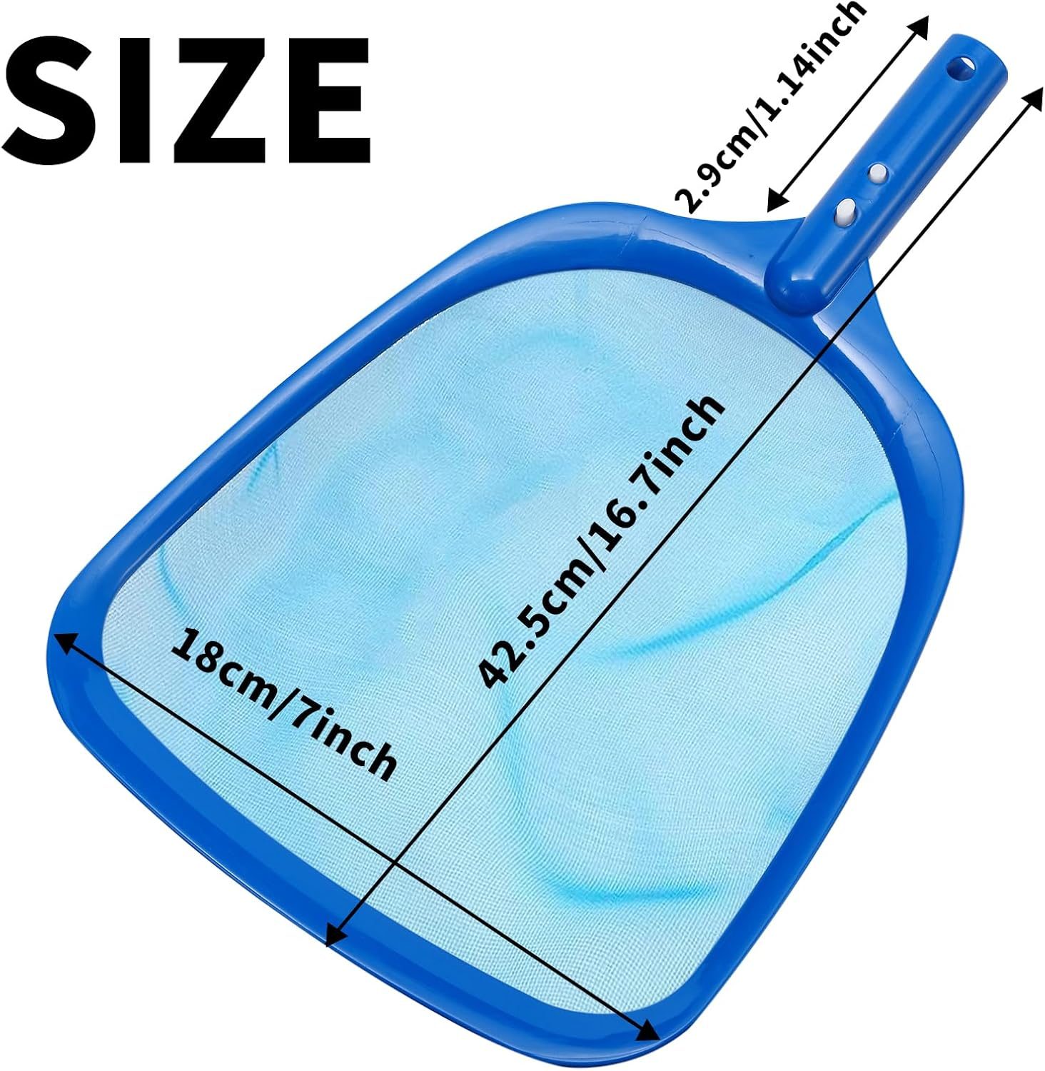 2 Pack Pool Skimmer Net, Pool Nets for Cleaning, Swimming Pool Leaf Skimmer Net with Reinforced Frame, Ultra Fine Mesh Netting, Clean Remove the Finest Debris Fast