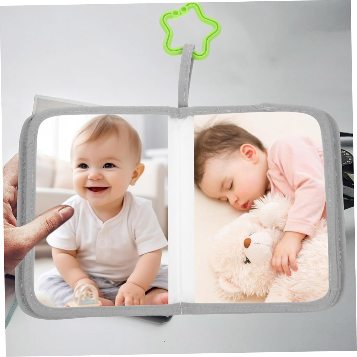 Cloth Photo Album Growth Record Book for Soft Design Photo Slots Adorable Keepsake for Memories for Christening Shower image number 2