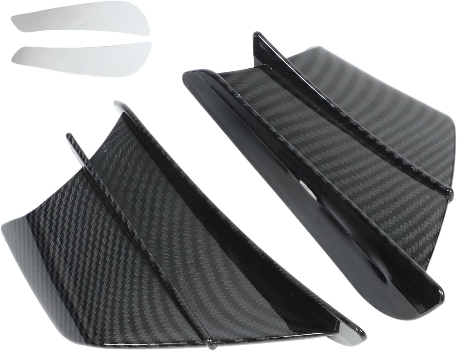 Motorcycle Winglet, Carbon ABS Fiber Fairing Motorcycle Wing, Aerodynamic Winglet Dynamic Spoiler, Universal Modification Accessory, Motorcycle Wing Spoiler