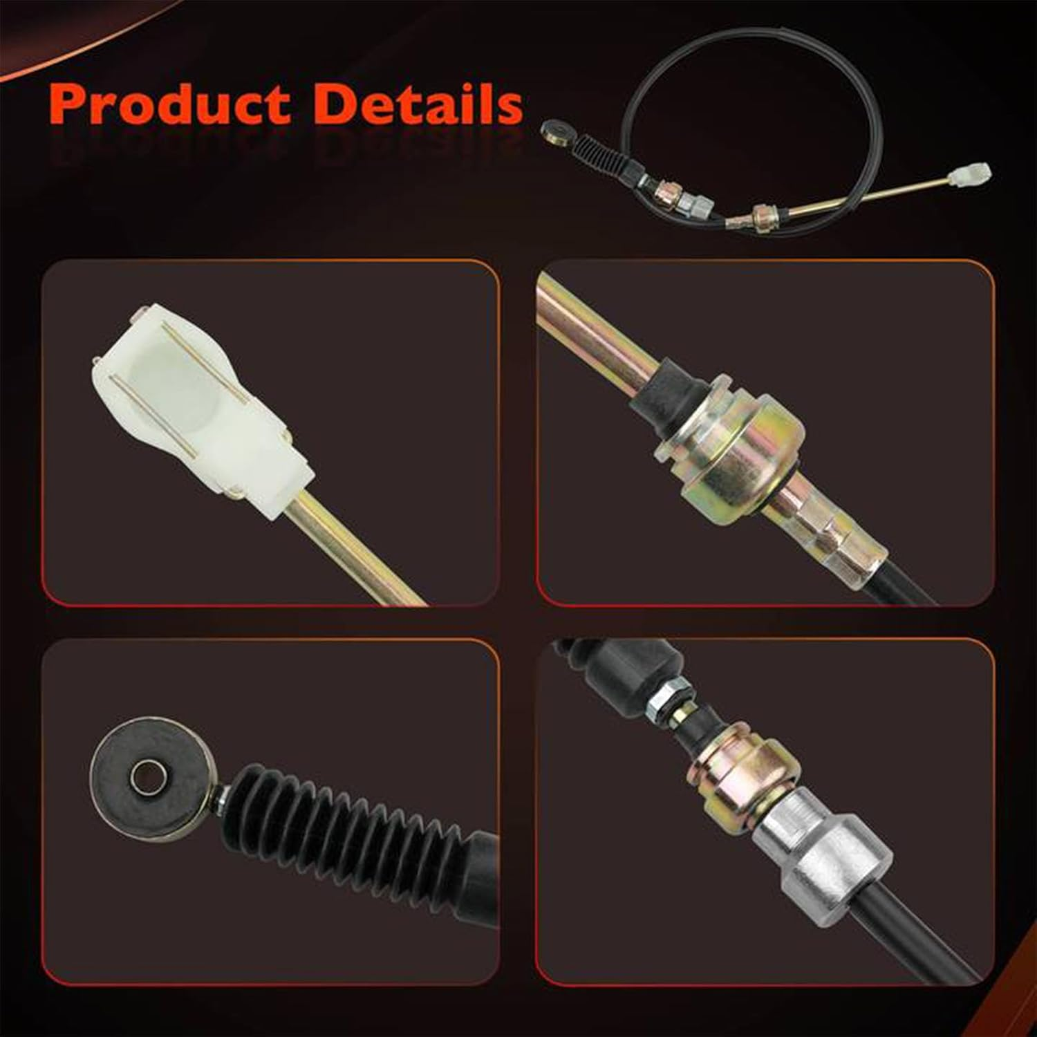 33822-42030 Manual Transmission Shift Control Cable - Compatible with Toyota RAV4 2.0L 1996-2000 - Manual Transmission Shift Cable Replaces# 3382142070 33821-42070 3382242030 image number 6