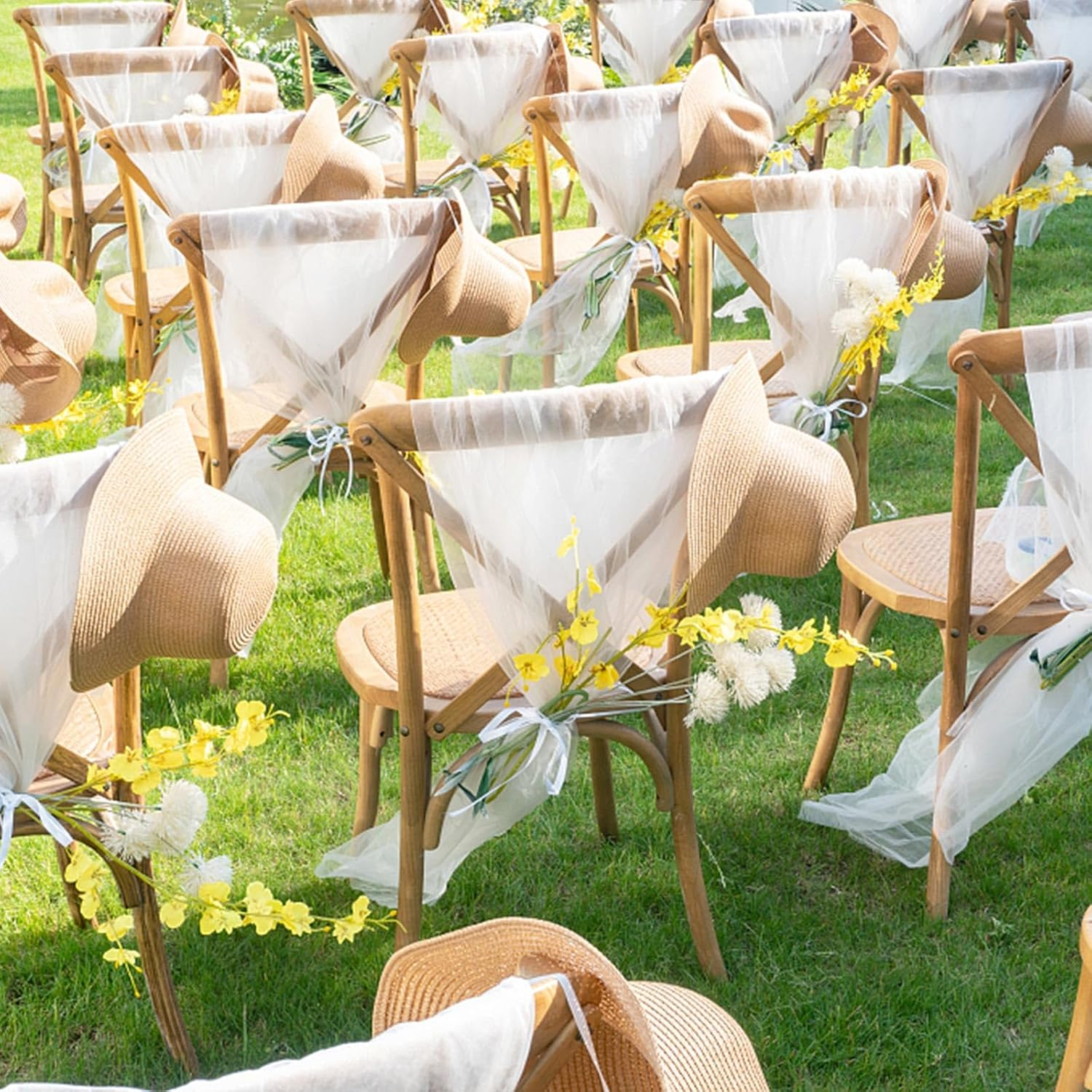 Organza Tulle Fabric Rolls 10M White Tulle Fabric Roll, Crystal Organza Fabric Spool Tulle Ribbon, Ideal for DIY Handmade Birthday Party Wedding Decorations Christmas Craft Supplies image number 3