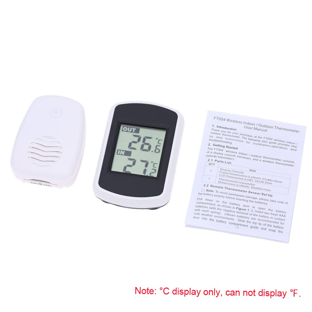 Digital Thermometer, LCD Digital Wireless Indoor/Outdoor Thermometer, Outdoor Temperature Measurement, Weather Tester,&deg;C Display Only image number 1