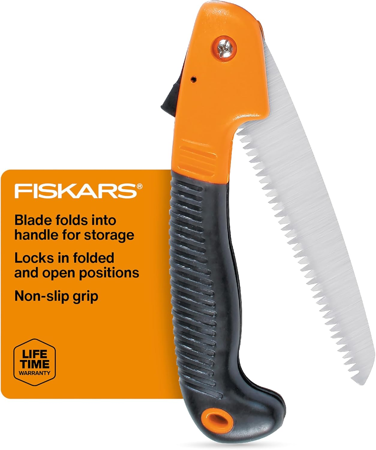 Fiskars Hand Saw, Folding Saw with Power Tooth Saw Blade with Triple Ground Teeth That Powers through Wood Faster, Soft Grip 7-Inch Pruning Saw image number 6