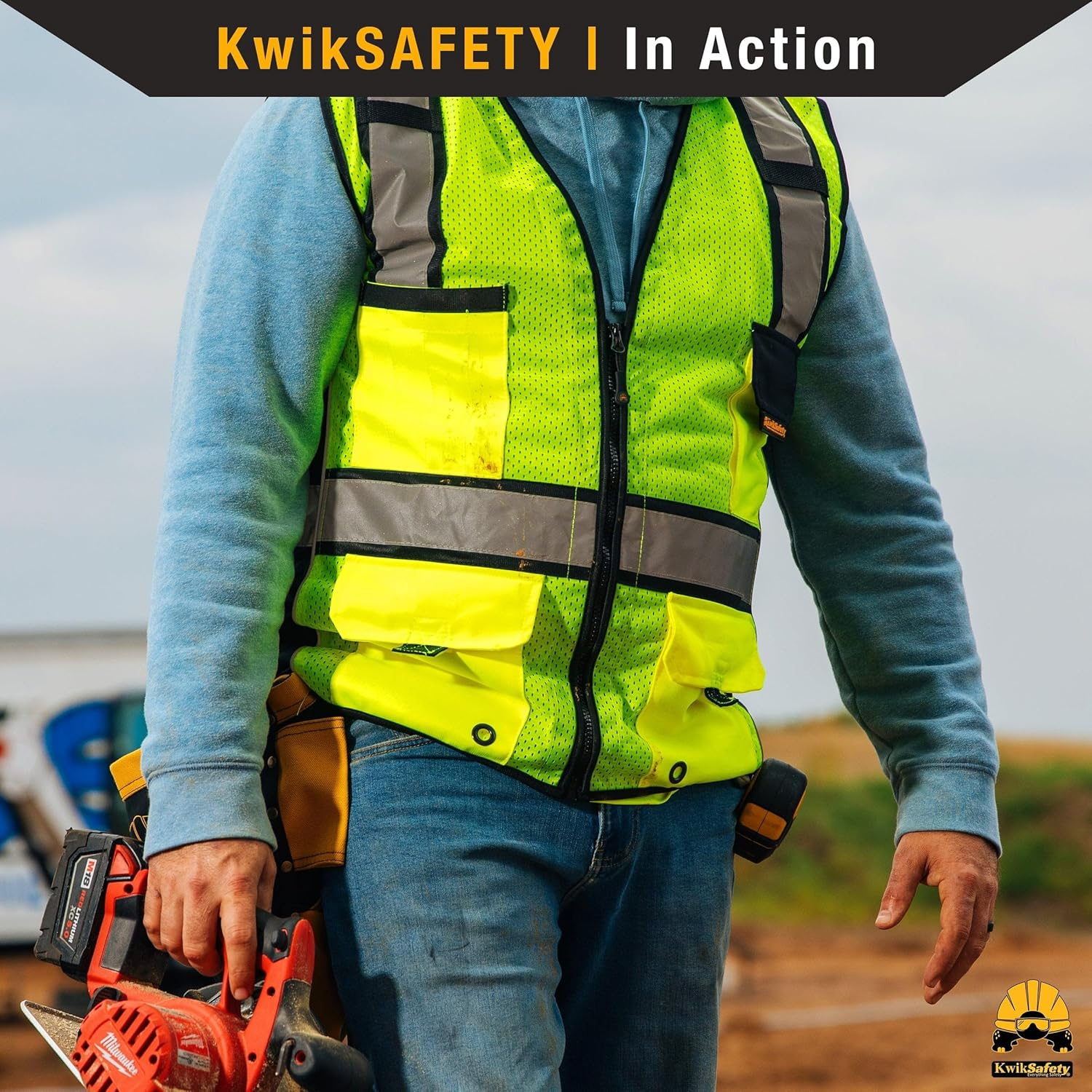 Kwiksafety - Charlotte, NC - Roadboss Econ & Premium Safety Vest ANSI Tested OSHA image number 4