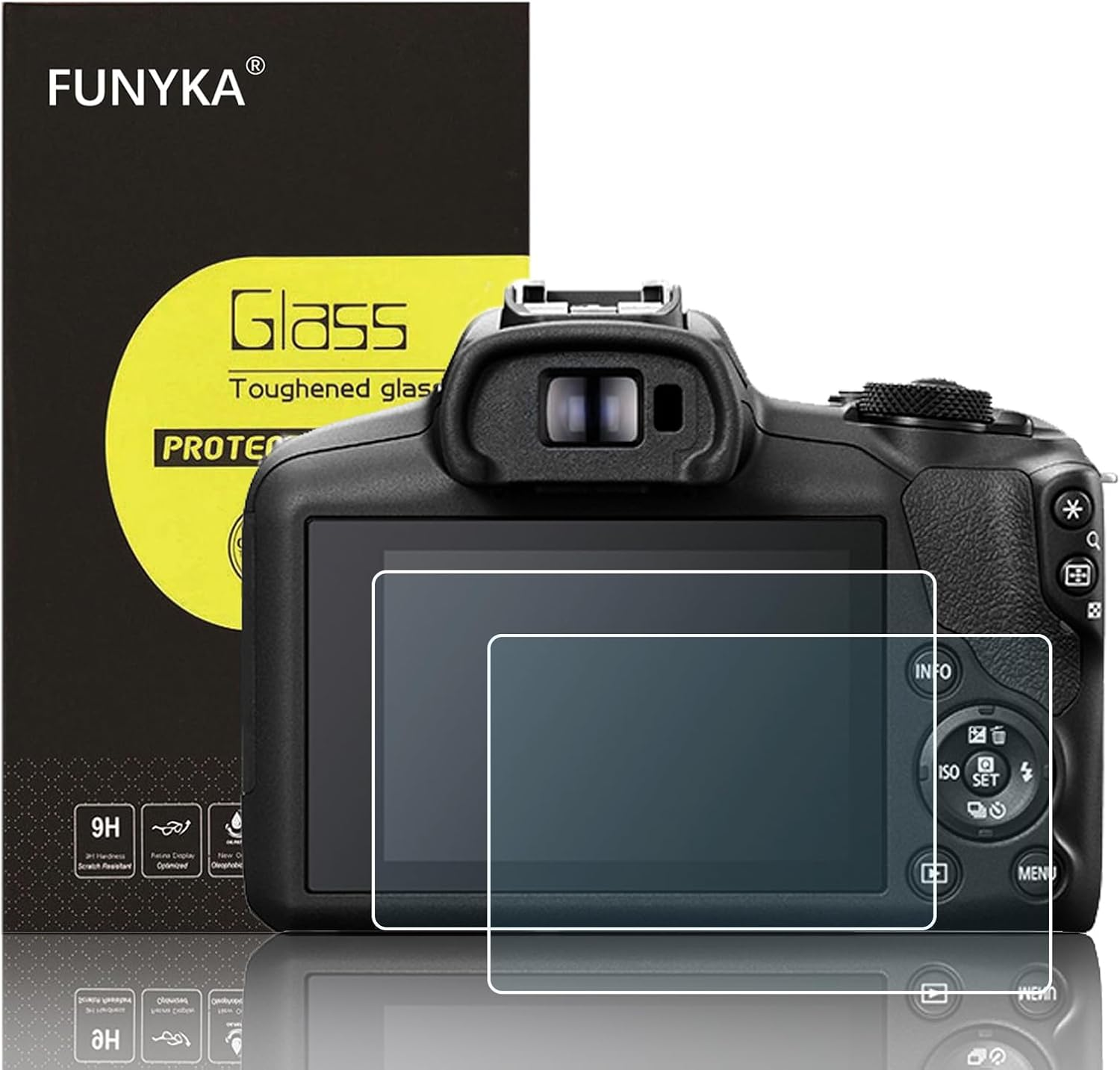 【For Canon R50V R100】2 Pack Glass Screen Protector Film for Canon EOS R50 V R100 EOSR100 Camera, 0.3Mm Ultra-Thin Tempered Glass, 9H Hardness, 2.5D round Edges, Anti-Scrach Anti-Fingerprint Anti-Dust image number 3