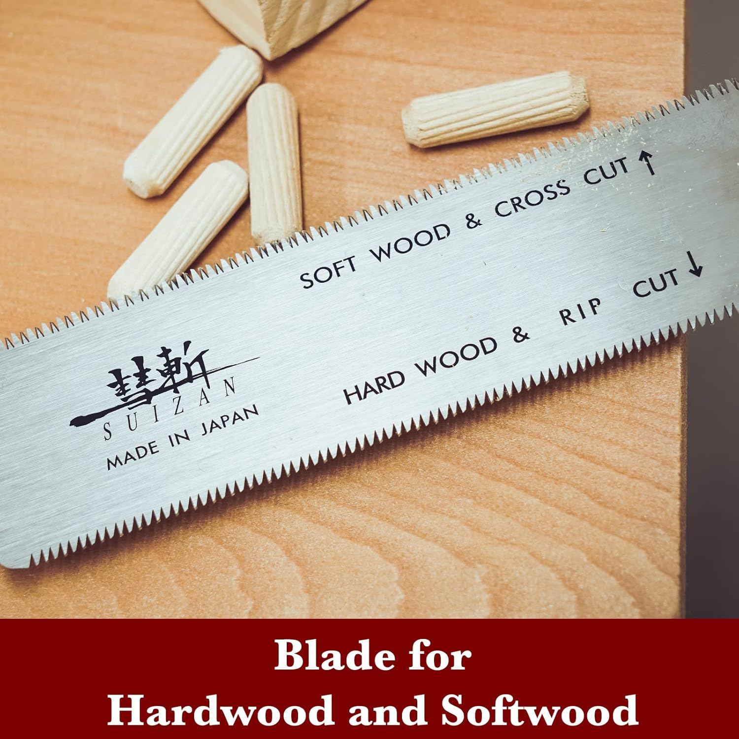 SUIZAN Ryoba Double Edge Saw 150Mm - Professional Japanese Pullsaw Small Handsaw Woodworking Tools image number 4