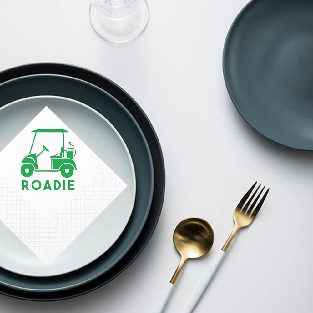 Golf Cocktail Napkins, 100 Pack Par-Fect Together Themed Paper Beverage Napkins for Wedding Rehearsal Dinner, Bridal Shower, Engagement - 2-Ply, 5X5 Inches image number 1