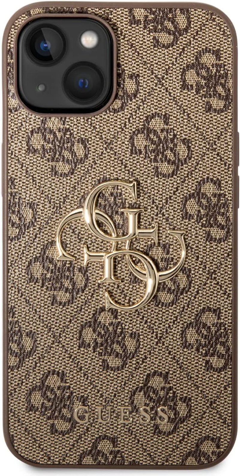 Guess Phone Case [Official Licensed] by CG Mobile | PU Leather Case with 4G Metal Logo | Shock Absorption Protective Case/Cover Compatible with Iphone 15 (6.1-Inch) 2023 - Brown image number 3