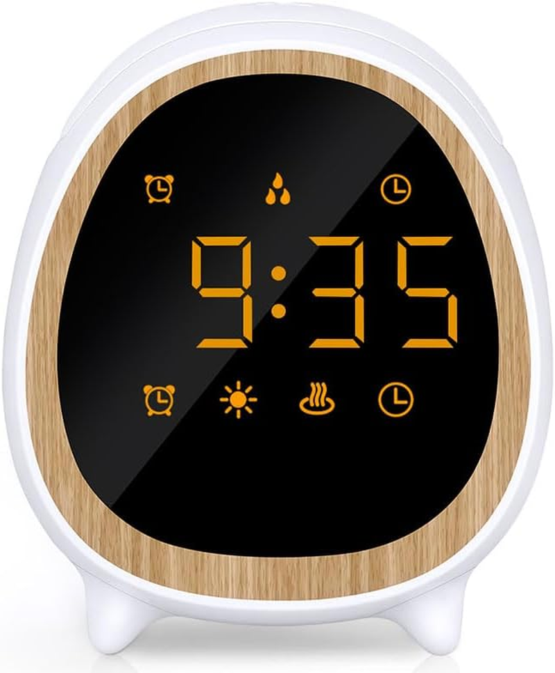 SOICARE Clock Essential Oil Diffuser,Screen Touch Control Aromatherapy Air Scent Diffusers for Home Bedroom Student,Multi-Function Alarm Clock/Light/Mist/Timer 200ML image number 4