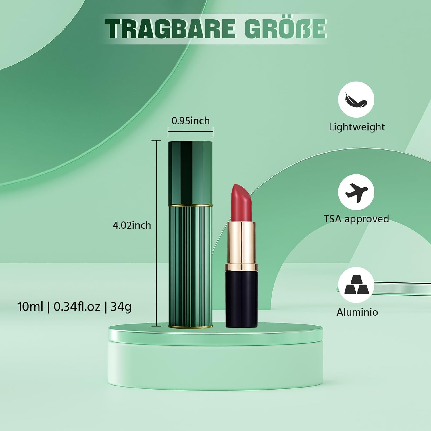 JOOMOKO Perfume Atomiser Refillable, 10 Ml Perfume Bottle, Empty Perfume Atomiser for Travel, Empty Perfume Atomiser Spray Bottle for Travel on the Go (Green) image number 2