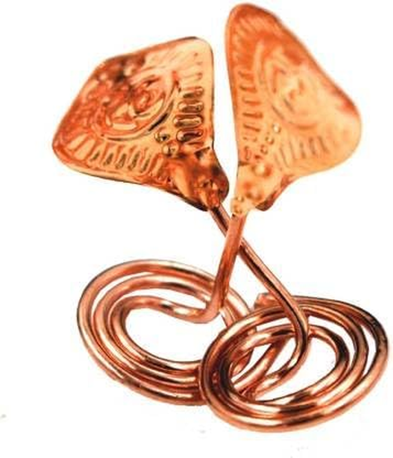 Copper Nag Nagin Shiv Bhagwan Pooja, Nag Panchami Pooja,Snake Pair, Metal Nag Nagin Joda, Metal Naag Nagin Joda for Kaal Sarp Dosha Decorative Showpiece - 1.5 Cm (Pair) image number 3