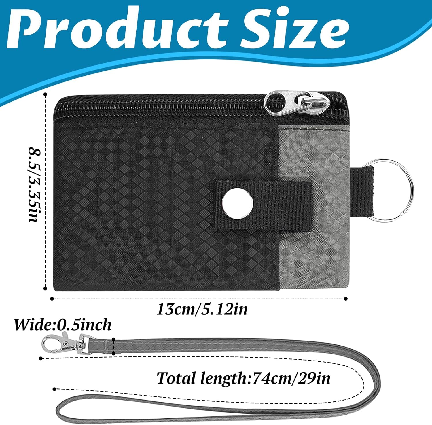 Neck Pouch with RFID Protection, Anti-Theft Unisex Travel Purse, Waterproof Black Mobile Phone Shoulder Bag, Men'S Passport Bag for Travel, for Passport, Credit Cards, Money Cards, Cash (Black) image number 5