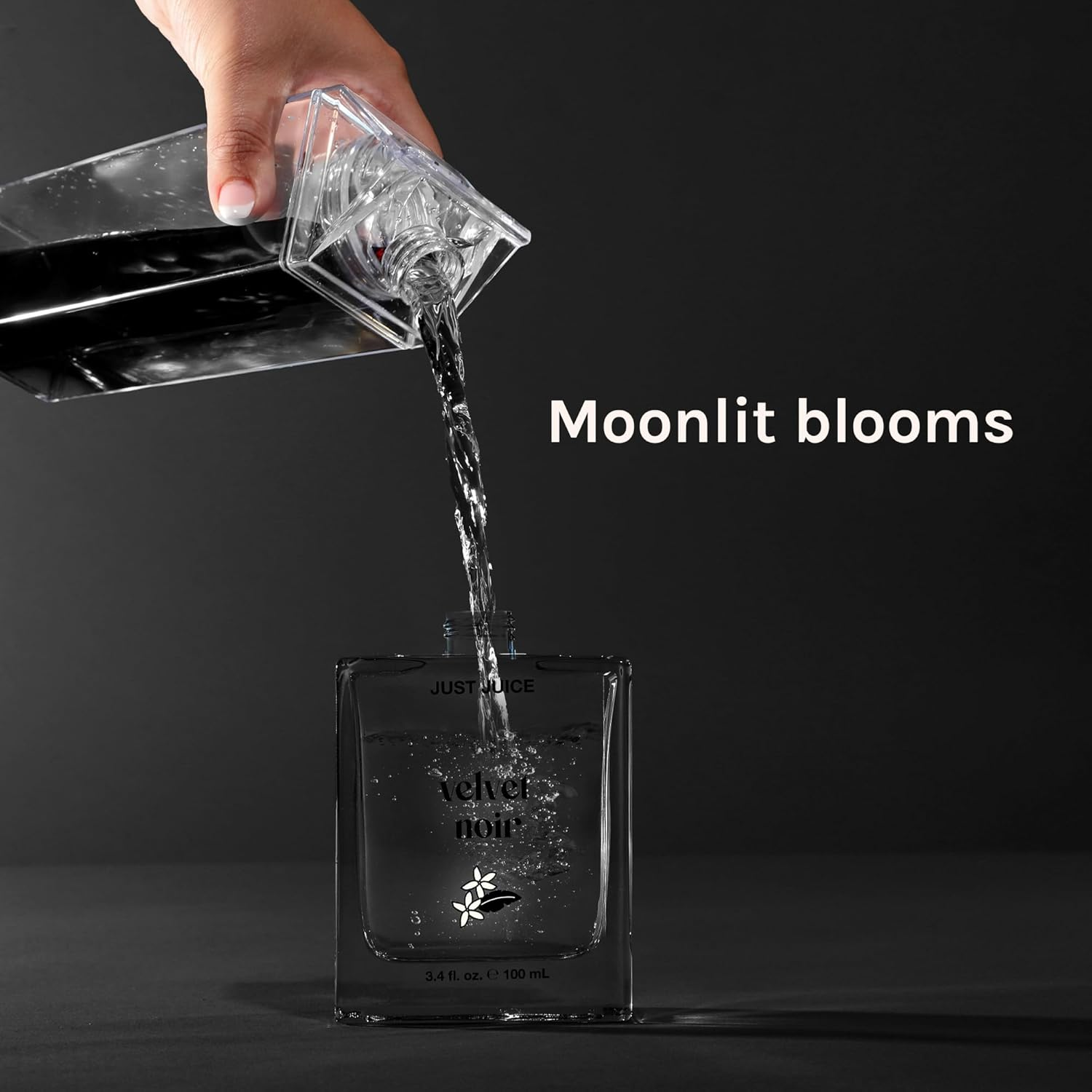 Just Juice Velvet Noir - Crisp Jasmine Perfume for Women and Men - Floral Musk Mini Travel Perfume with Apple, Rose, Geranium, Amber - 0.33 Oz image number 1