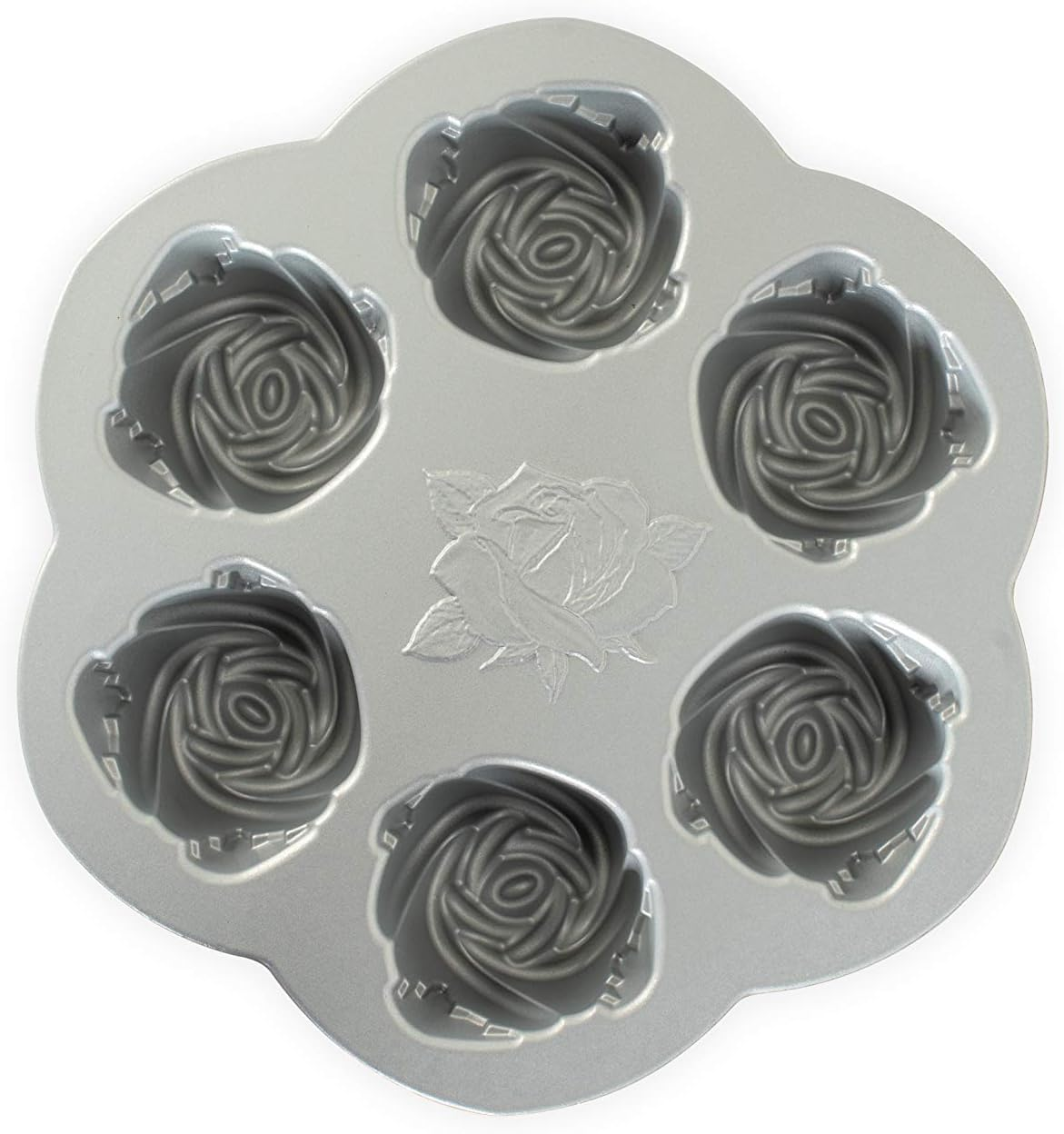 Nordic Ware Rose Bud Pan, 6 Cakelets, Toffee image number 4