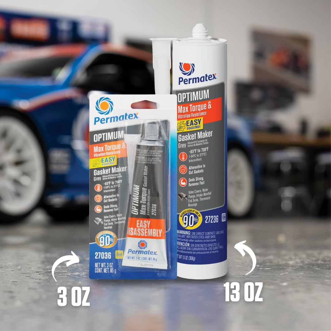 Permatex 27036 Optimum Grey Gasket Maker 3 Oz image number 2