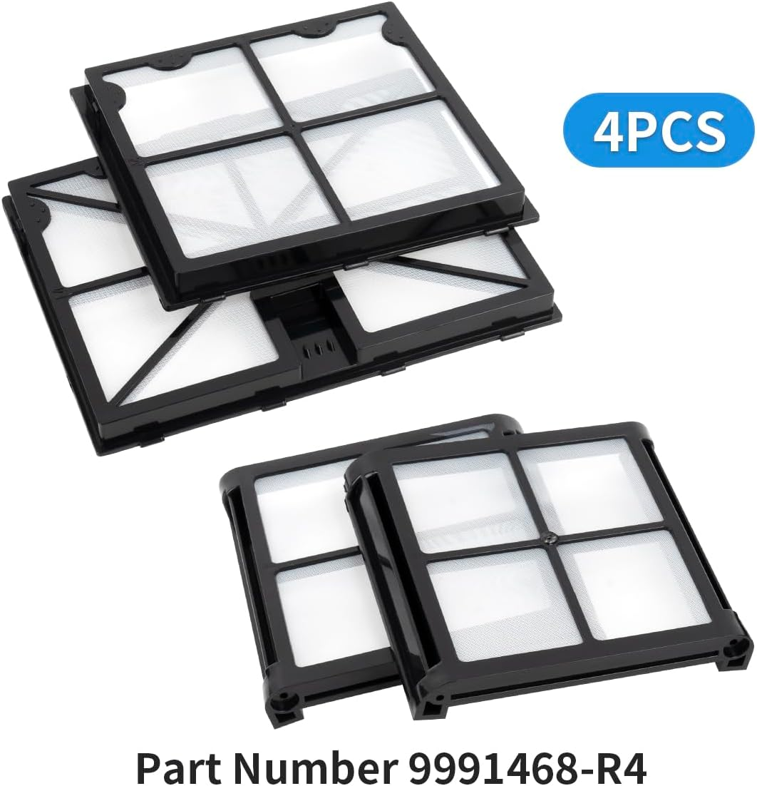 Wuyan 4 Pack Ultra-Fine Cartridge Filter Compatible with Dolphin S50, S100, Active 10, Active 15, T15, T25, E10Proteus DX3, Cayman, Escape, Advantage Pool Cleaner Filter,Part 9991468-R4 image number 1