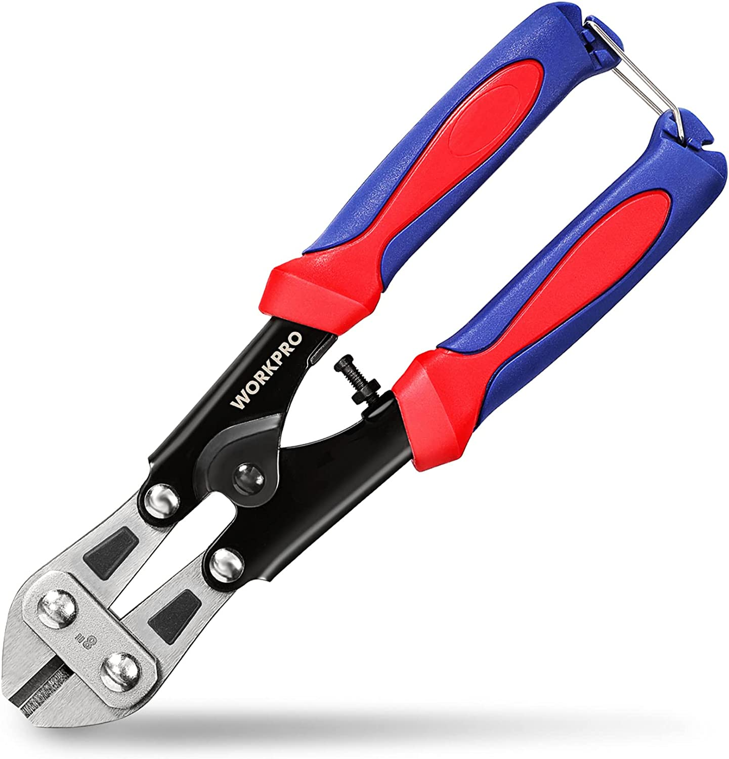WORKPRO Mini Bolt Cutter 8-Inch, Spring Loaded Small Heavy Duty Wire Cable Cutter, Snips Clippers with Soft Anti-Slip Handle image number 4