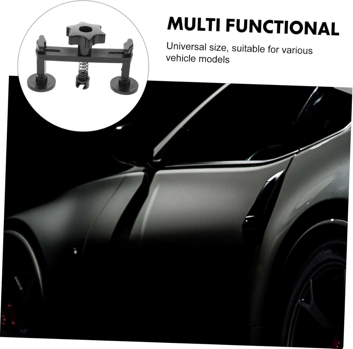 Amosfun Dent Tool Kit Black Suction Bridge 18 Adhesive Tabs Automotive Dent Repair Set Hail Damage Fix Paintless Auto Body Restoration image number 4