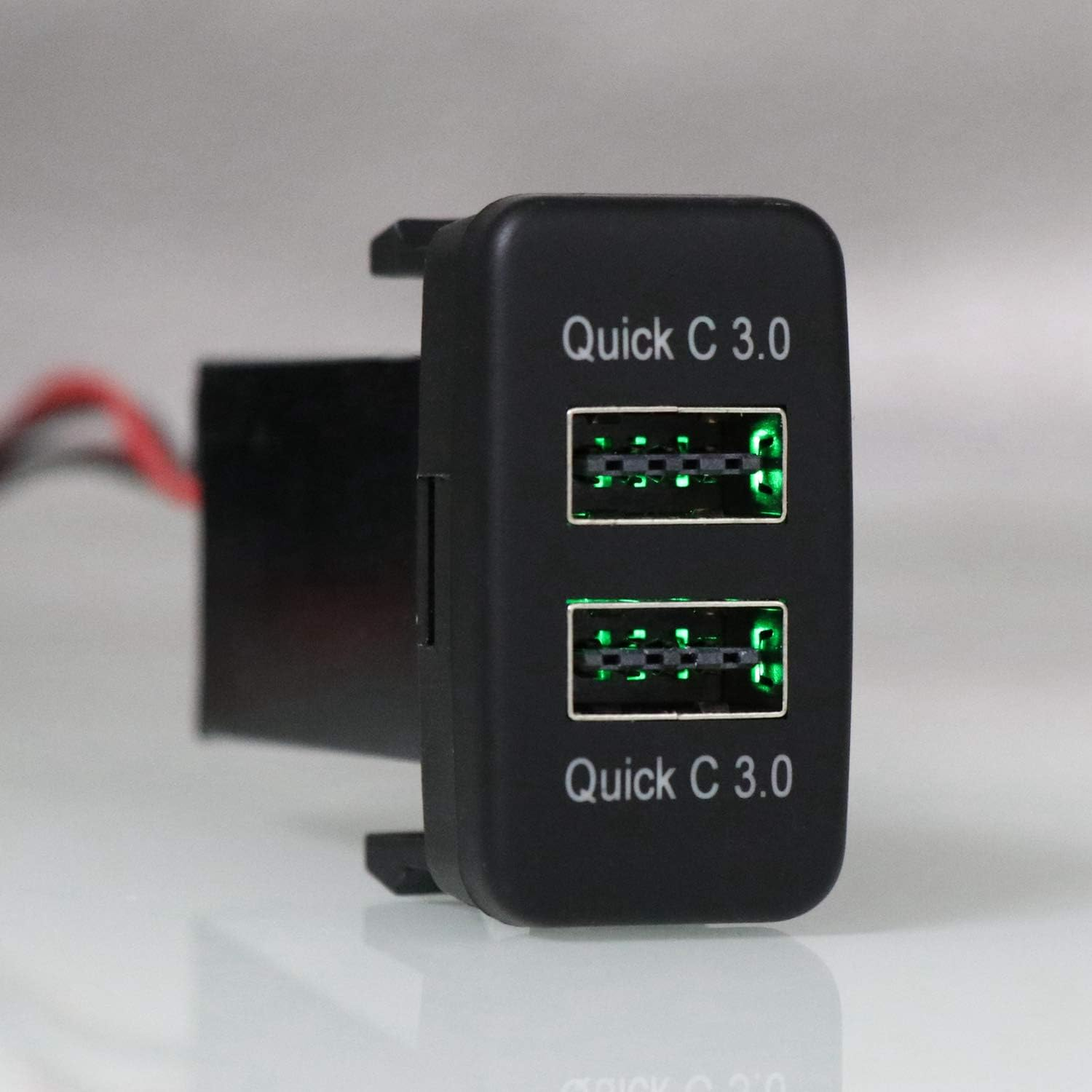 QC3.0 Dual USB Power Socket, Quick Charge Car Charger USB Adapter for Smart Phone PDA Ipad Iphone Android GPS Suitable for Toyota (Type B) image number 3