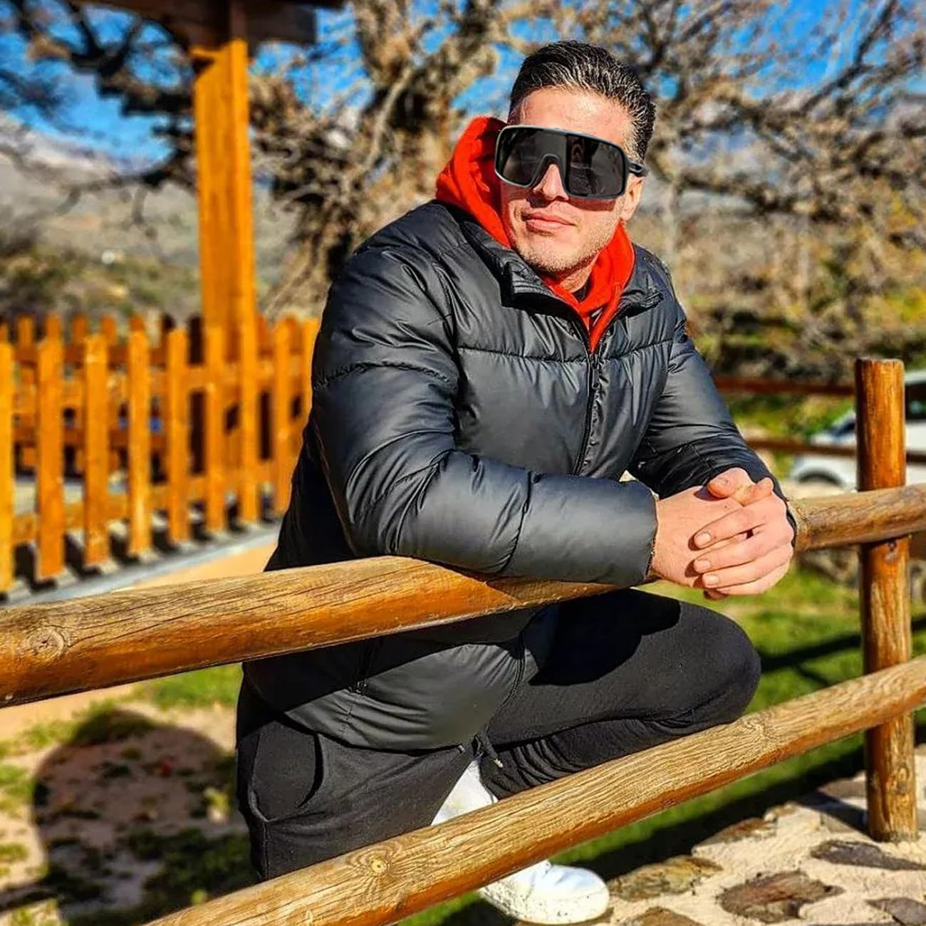 Polarized Sports Sunglasses for Men and Women Cycling Glasses UV Protection Goggles for Mountain Bike Running Fishing image number 4