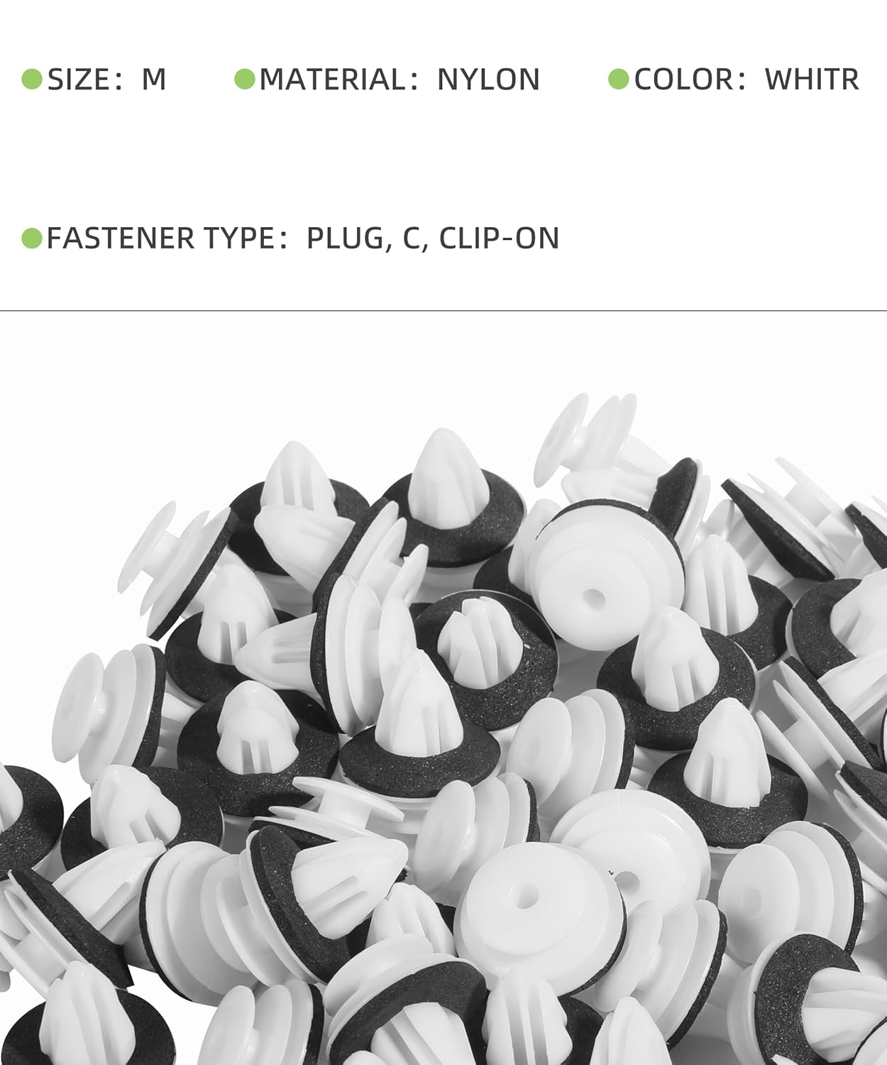 RACOONA 50PCS Door Trim Panel Retainers Clips,Auto Bumper Fastener Rivet Clip,Car Fender Dashboard Door Clip Panel Retainer Set,Car Accessories Nylon Push Rivets Splash Shield Clips,Fits Most Vehicles image number 1