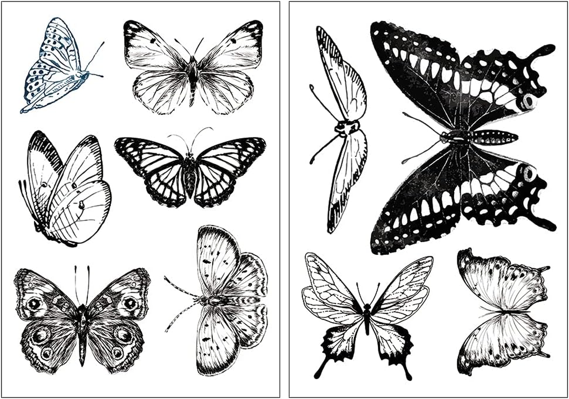 Everjoy Realistic Black Butterfly Temporary Tattoo Stickers - Waterproof Fake Tattoos, Party Favors, Themed Decorations and Gifts for Women image number 4