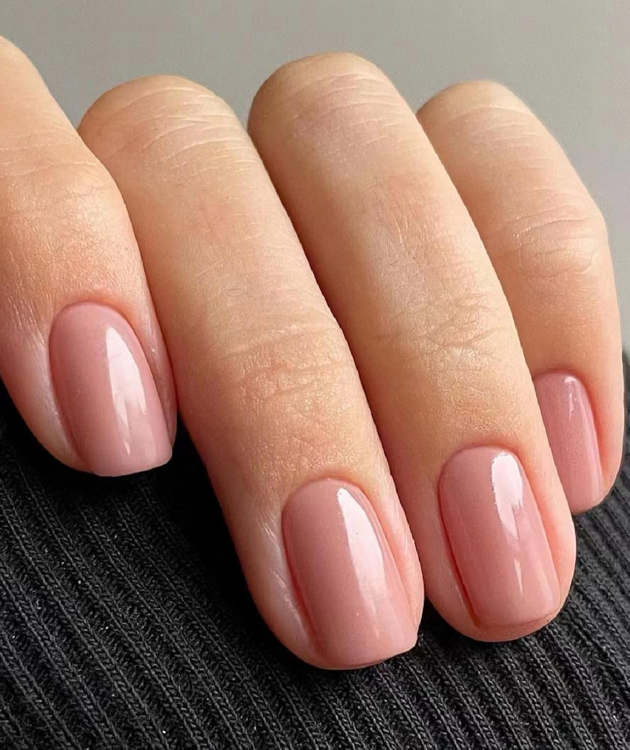 Press on Nails Short，Equipped with a Full Set of Tools and Jelly Glue, Reusable Fake Nails, Natural Bare Colored Short Nails, Simple and Atmospheric, 24 Sizes, Suitable for Everyone - Denim Blue image number 4