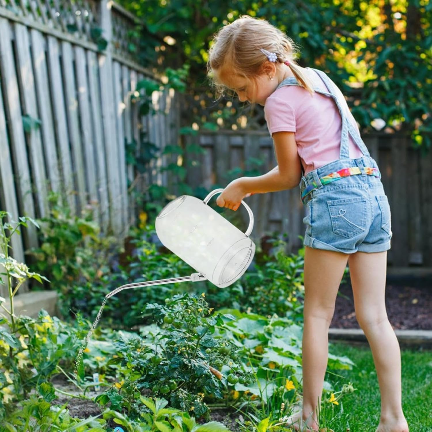 Flower Watering Can, 2L Long Spout Plant Watering Can, Home Garden Accessories for inside Yard Gardening Patio Porch Garden Lawn Landscaping House Outdoor image number 6