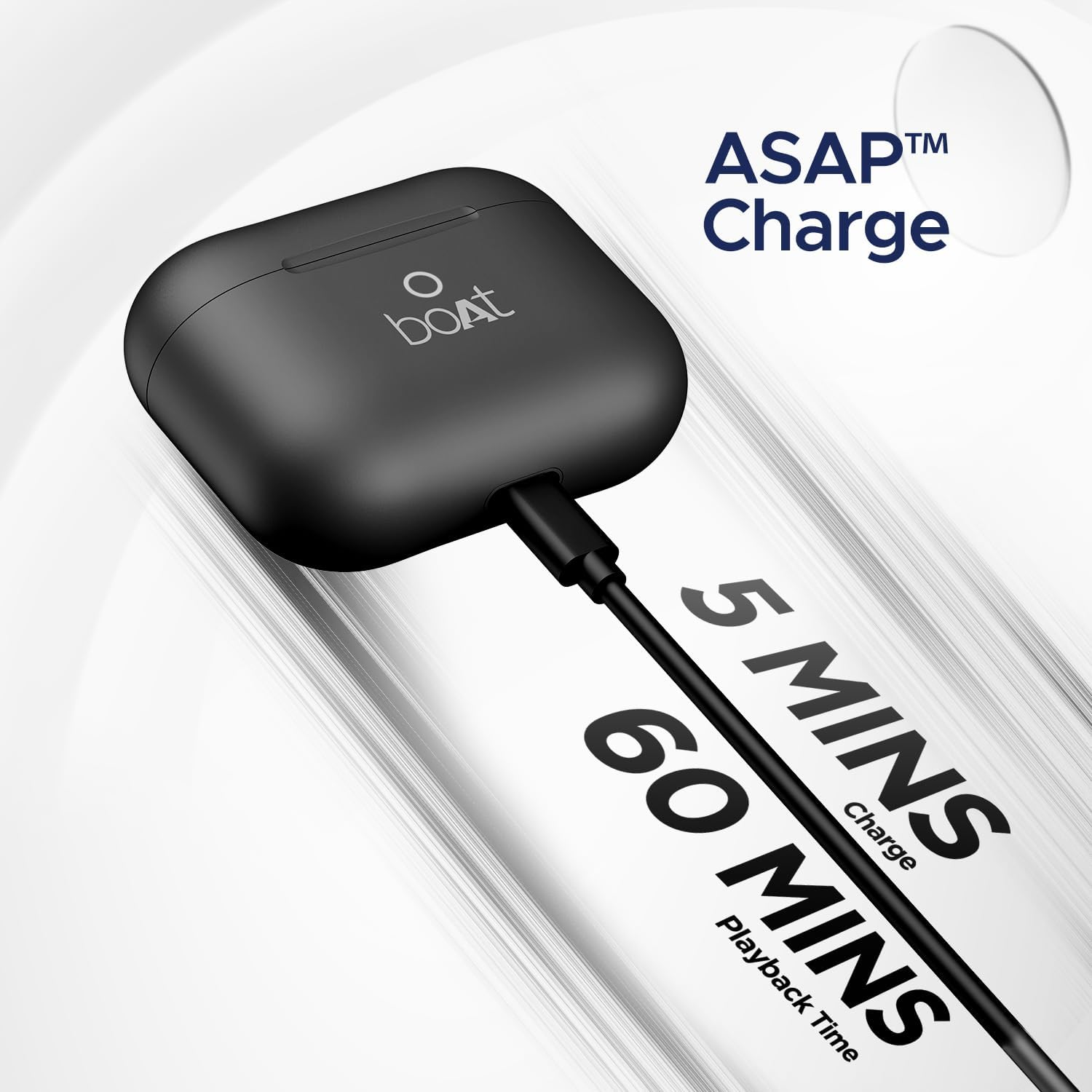 Boat Airdopes Joy 35 Hour Battery, Fast Charge, IWP Technology, Low Latency, 2 Microphones Enx, Type-C Port, Bluetooth Earbuds V5.3, Wireless TWS Earbuds with Microphone (Deep Black) image number 1