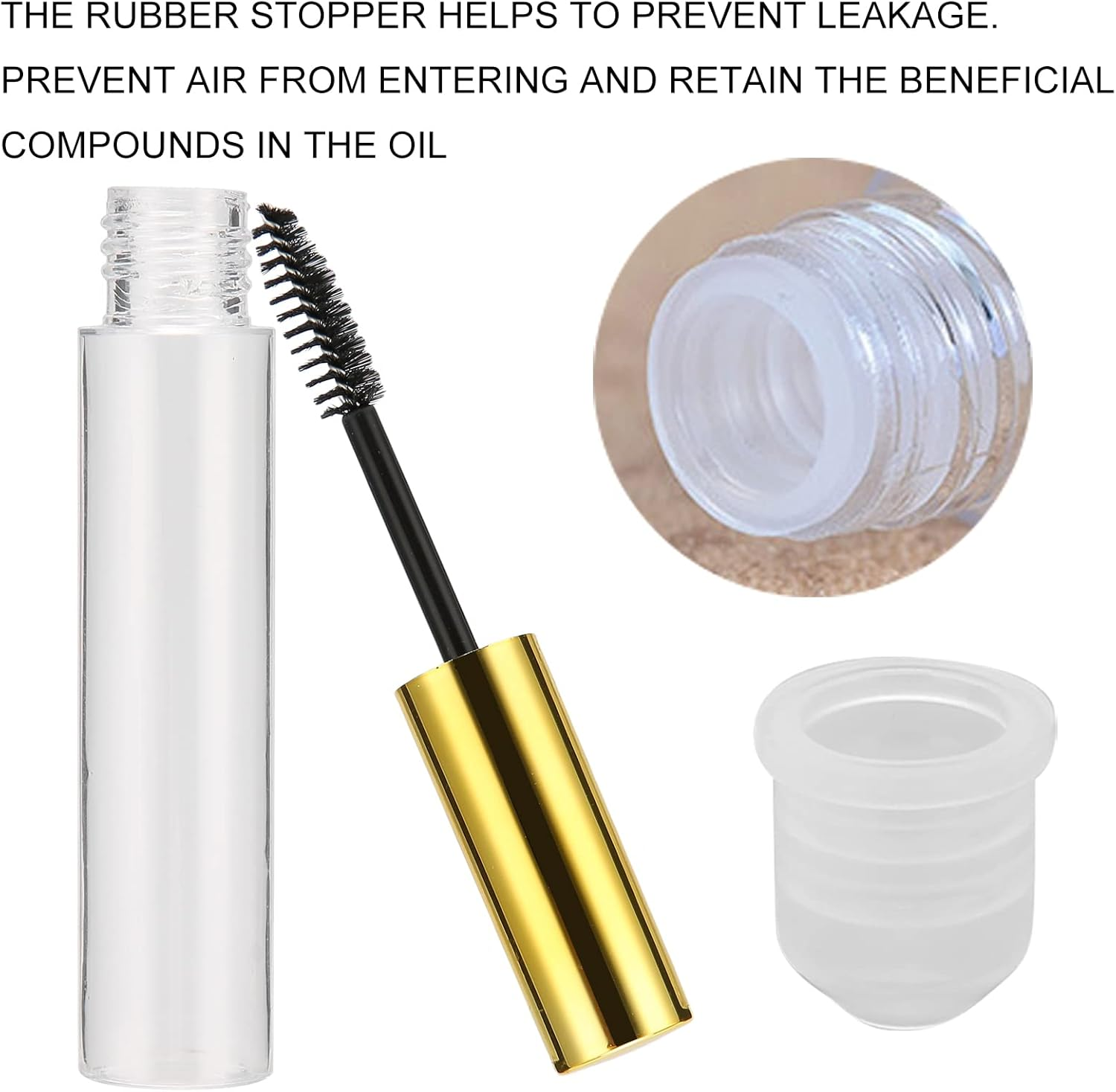 Mascara Wand, Eyelash Cream Container Bottle Empty Mascara Tube Empty Mascara Tubes Mascara Tubes DIY Mascara Container for Makeup image number 3