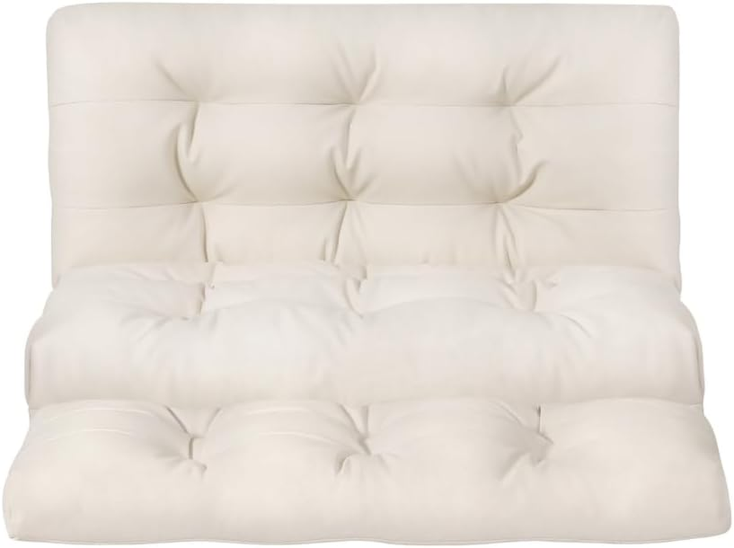 Artiss Floor Lounge Sofa Bed Chair Recliner Chaise Pillow Leather Foldable White image number 1