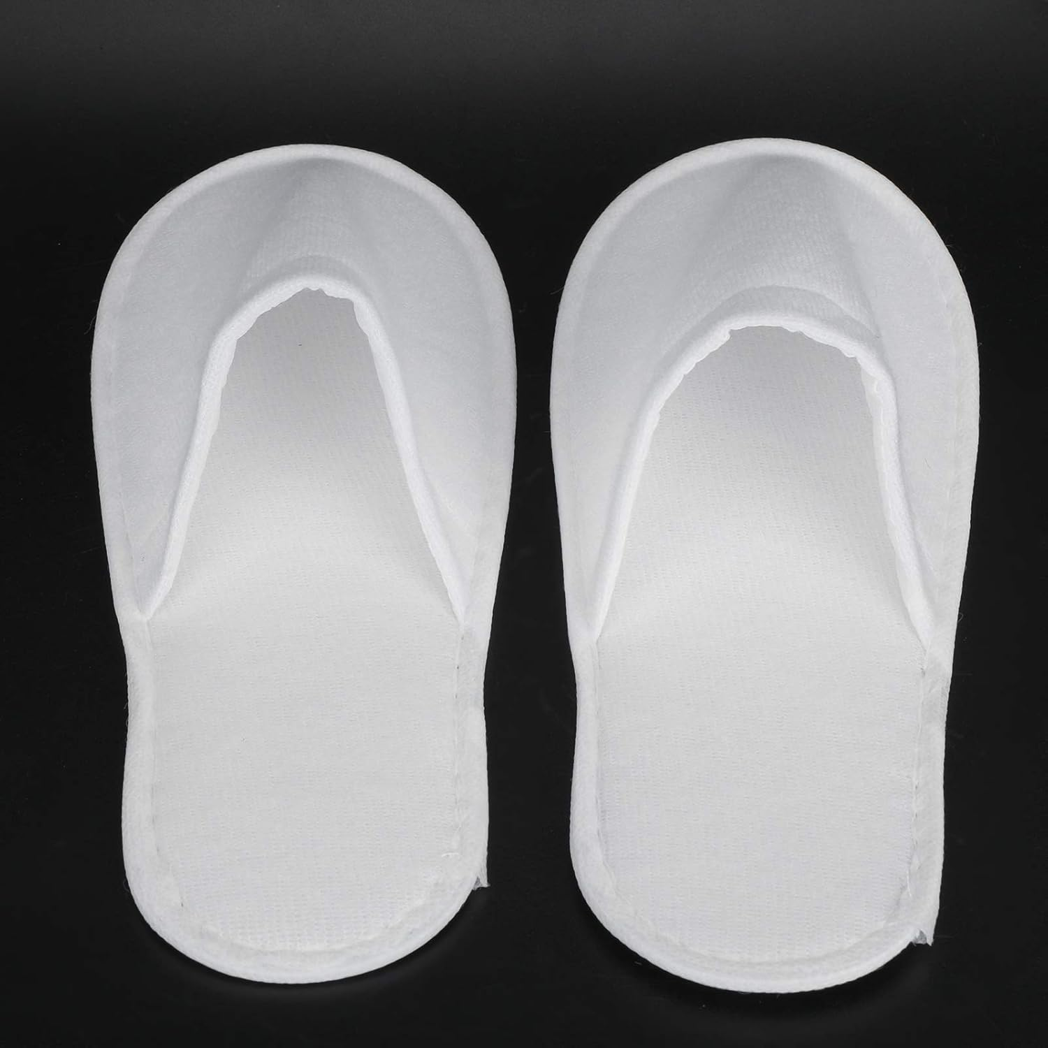 50Pair Disposable Indoor Unisex Hotel Slippers - Comfortable Individually Wrapped Cotton Velvet Closed Toe for Party, Guest, Commercial Use, Home Spa (3MM Plush) image number 2