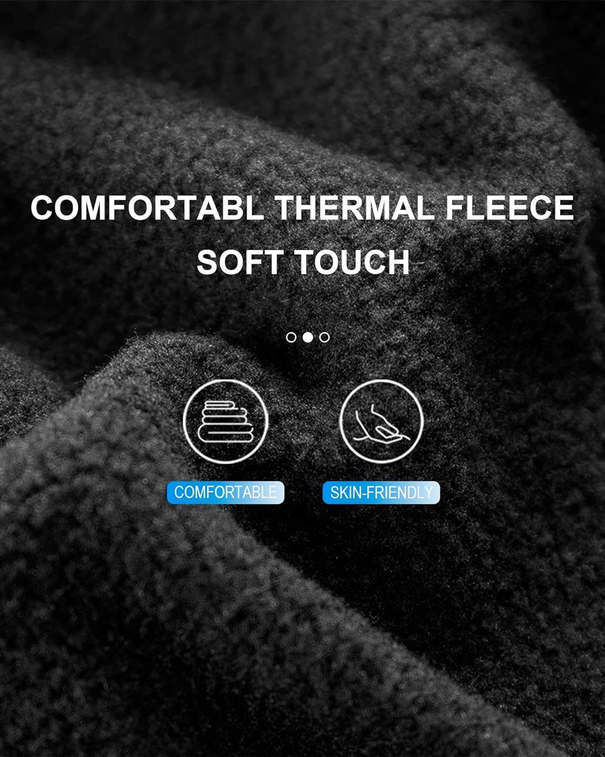 ROCKBROS Ski Mask Thermal Fleece Balaclava Ski Face Mask for Cold Weather Winter Full Face Protective Headgear for Men Women Black image number 4