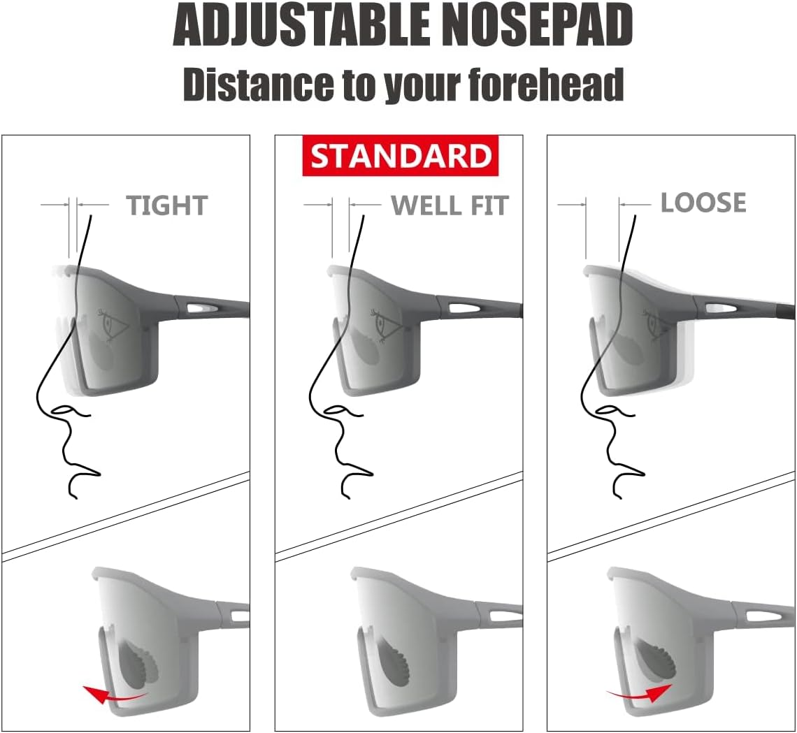 Living Out Your Qool Time Polarized Cycling Sunglasses for Women Men Golfing Running Volleyball MTB Outdoor Sports Padel image number 6