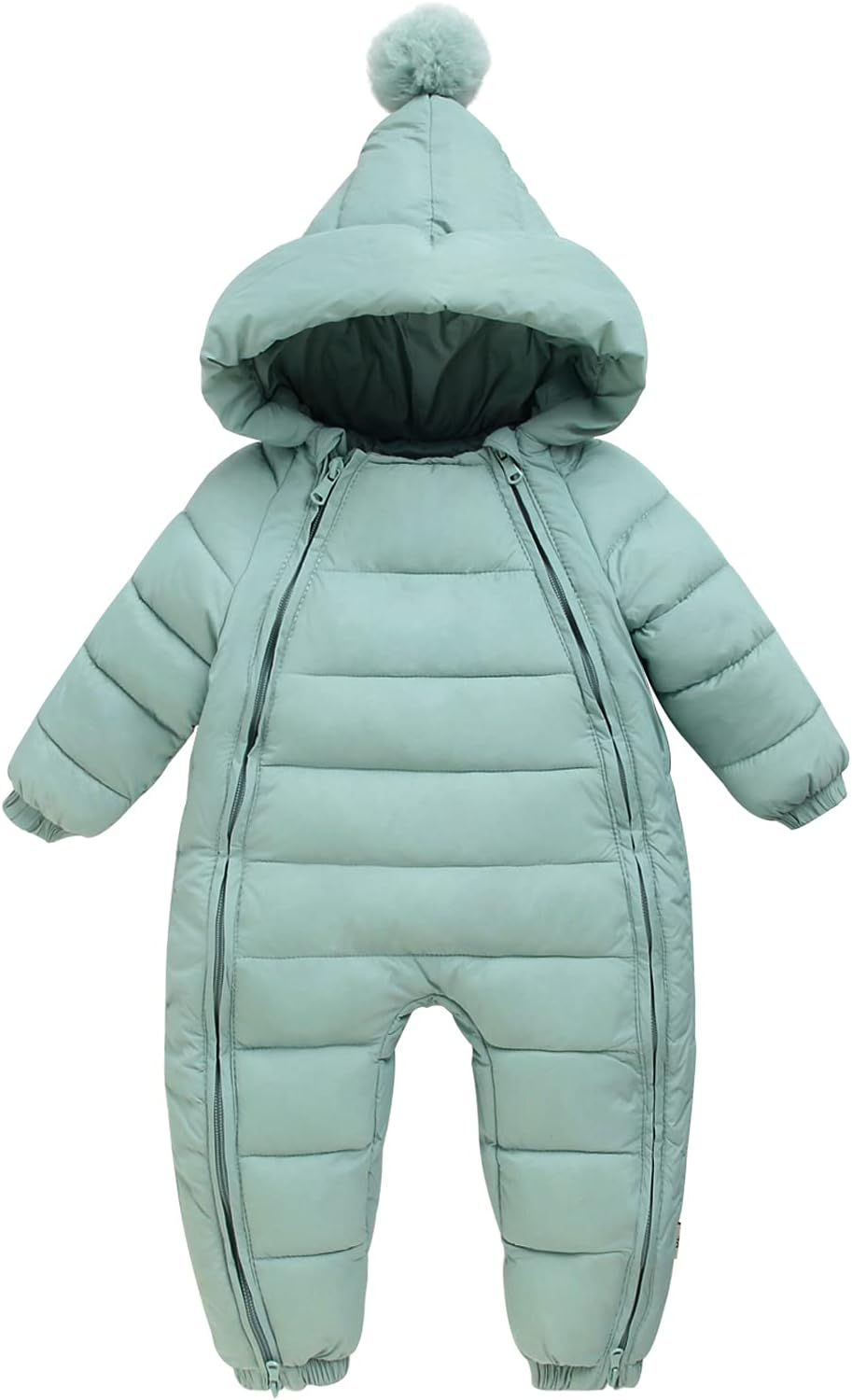 Baby Snowsuit Winter Warm Romper Jumpsuit Boys Girls Hooded down Jacket Double Zip Outerwear