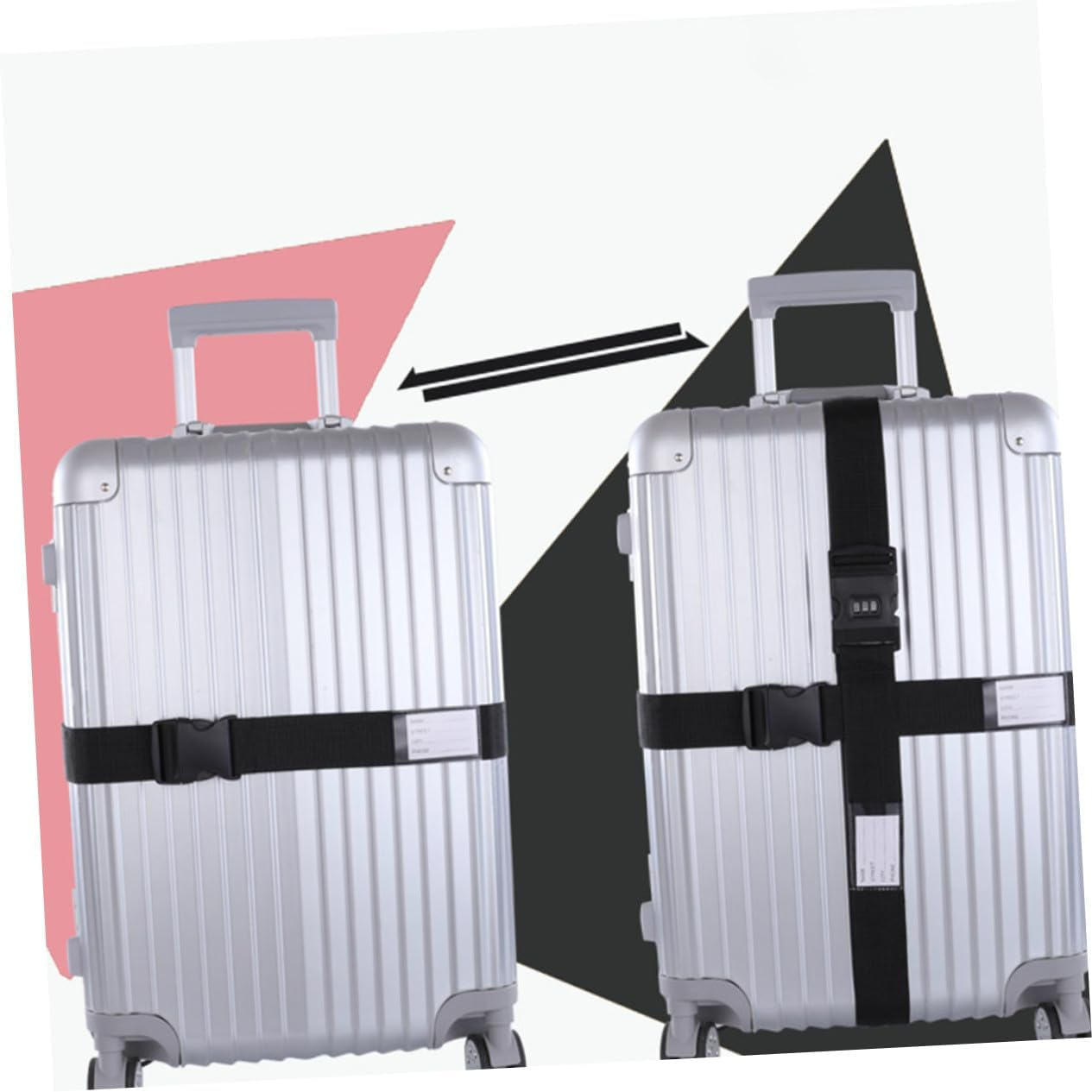 CIMAXIC 5Pcs Adjustable Luggage Straps with Buckle Suitcase Packing Belts for Travel Lightweight Tie down Straps with High Strength and Quick Fastening Secure Travel Gear and Storage