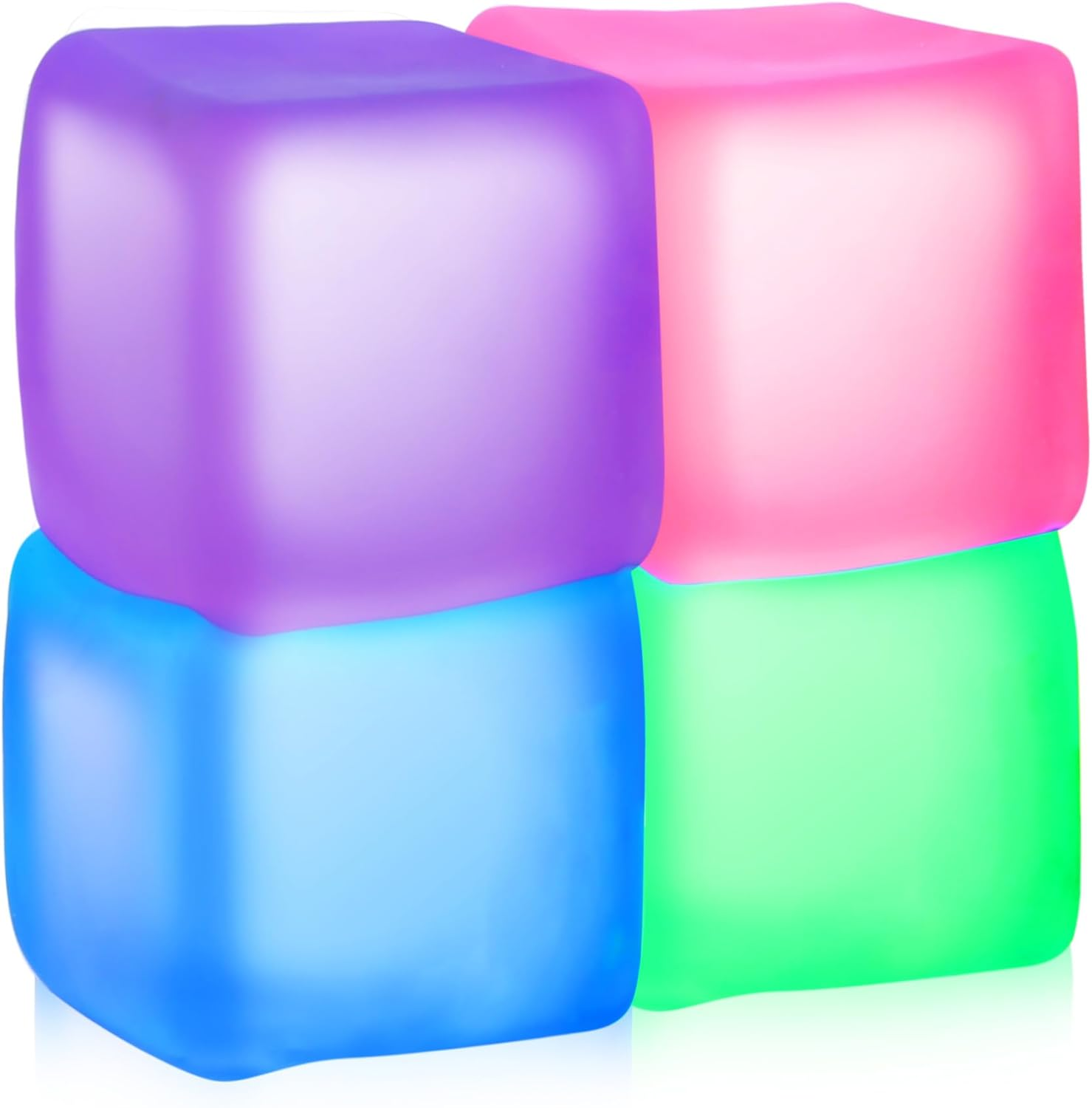 Nice Stress Cube,Ice Cube Fidget Toy 4Pack, Cube Squishies Anxiety Stress Relief with Thick Substance,Fidgets for Classroom,Ice Cube Stress Balls for Adults Kids Children Teens image number 5