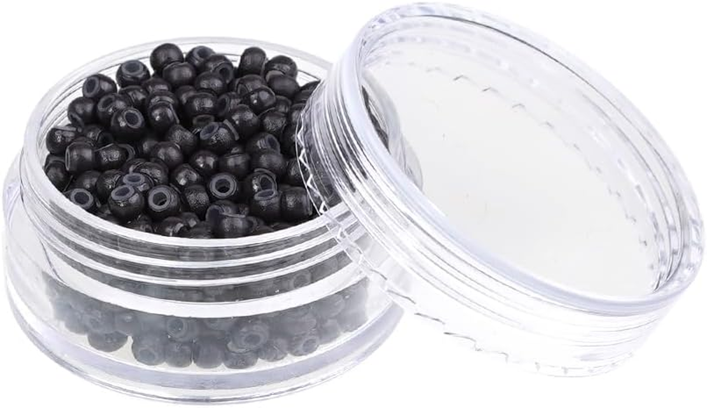 Hair Extension Beads Silicone Lined Micro Rings Nano Rings for Hair Extension Beads Silicone Lined Micro Rings (500PCS, #3 Dark Brown) image number 5