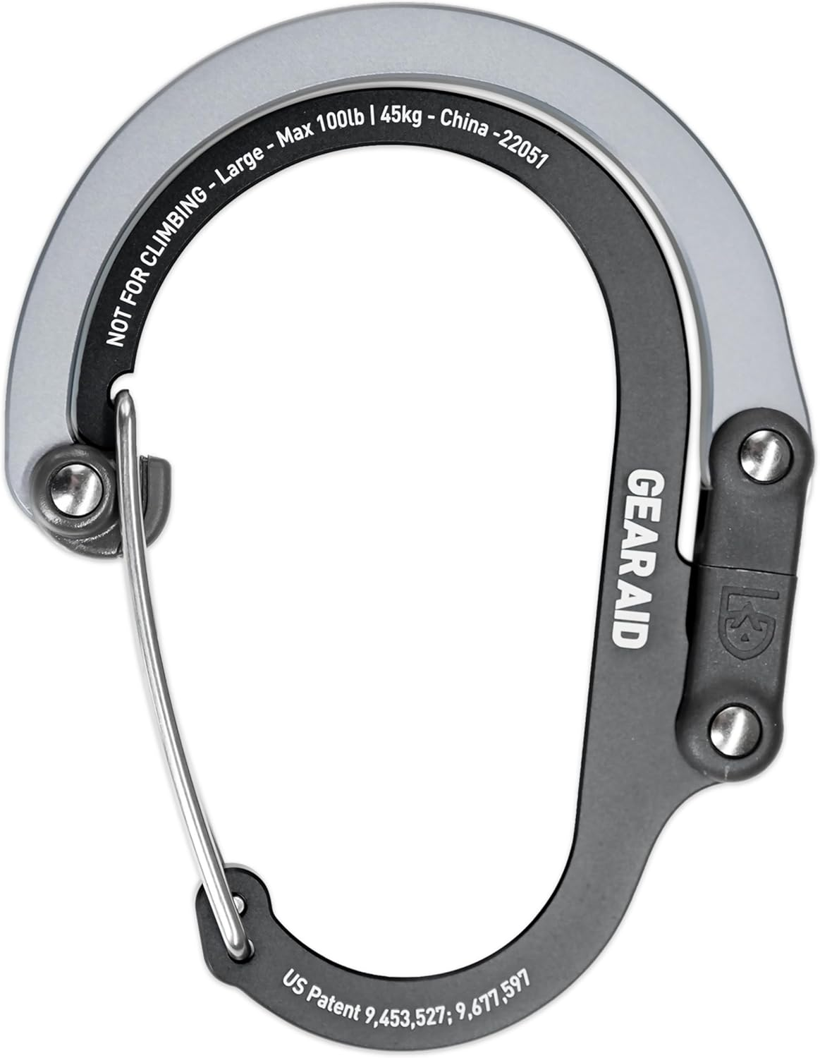 GEAR AID HEROCLIP Carabiner Gear Clip and Hook (Large) for Camping, Backpack, Organization, and Garage image number 3