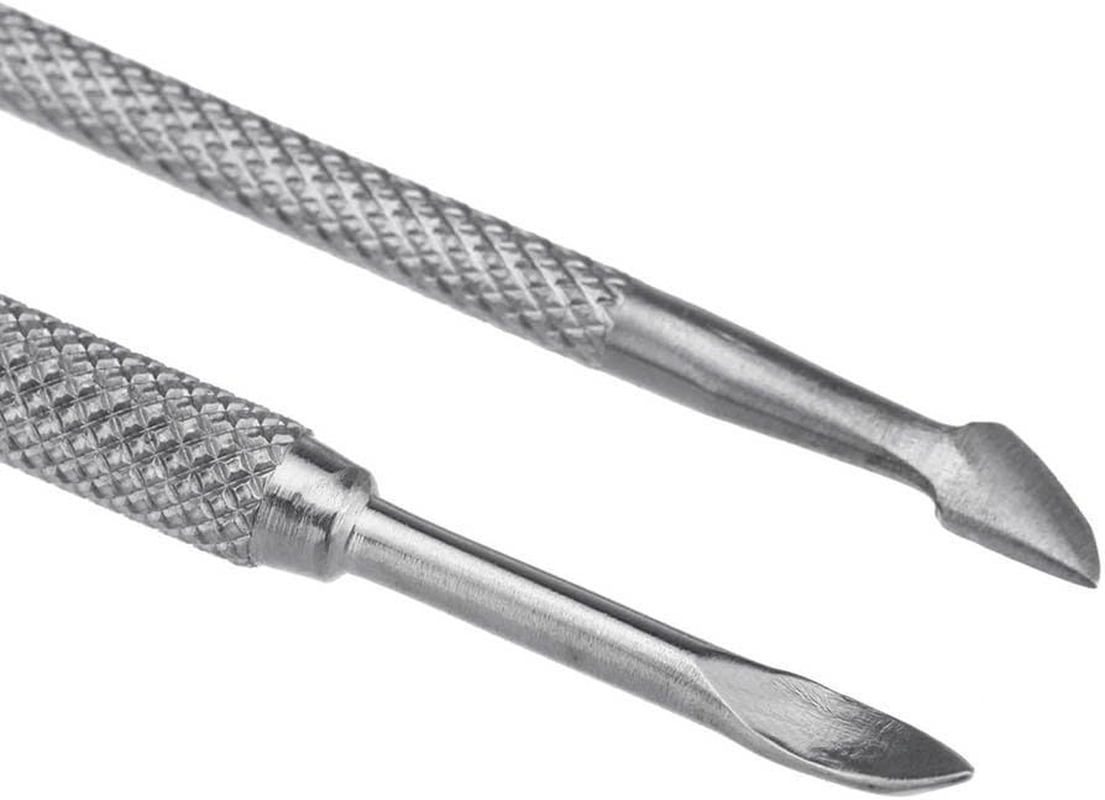 3 Stainless Steel Nail Cuticle Spoon Pusher Remover Cutter Nipper Clipper , Cuticle Nipper , Cuticle Cutter and Remover with Cuticle Pusher for Dead Skin - Durable Manicure Tools and Cuticle Clippers image number 3