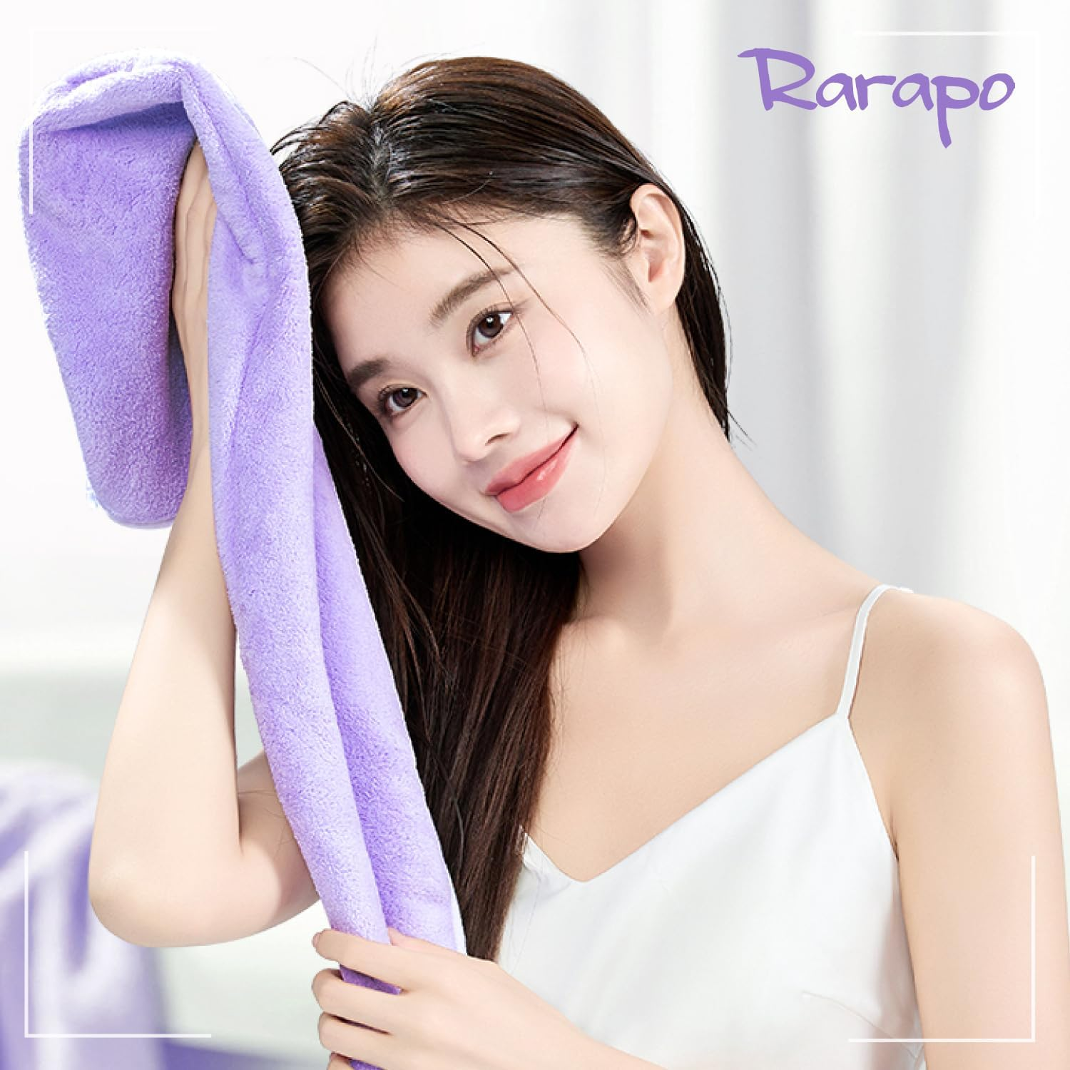 Rarapo 1 Piece Water Absorbing Fluffy Hair Cap image number 1