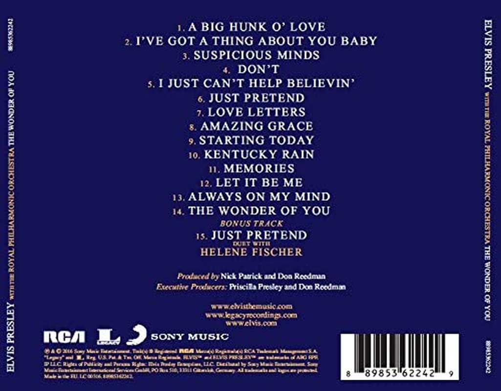 THE WONDER of YOU: ELVIS PRESLEY with the ROYAL PHILHARMONIC ORCHESTRA image number 3