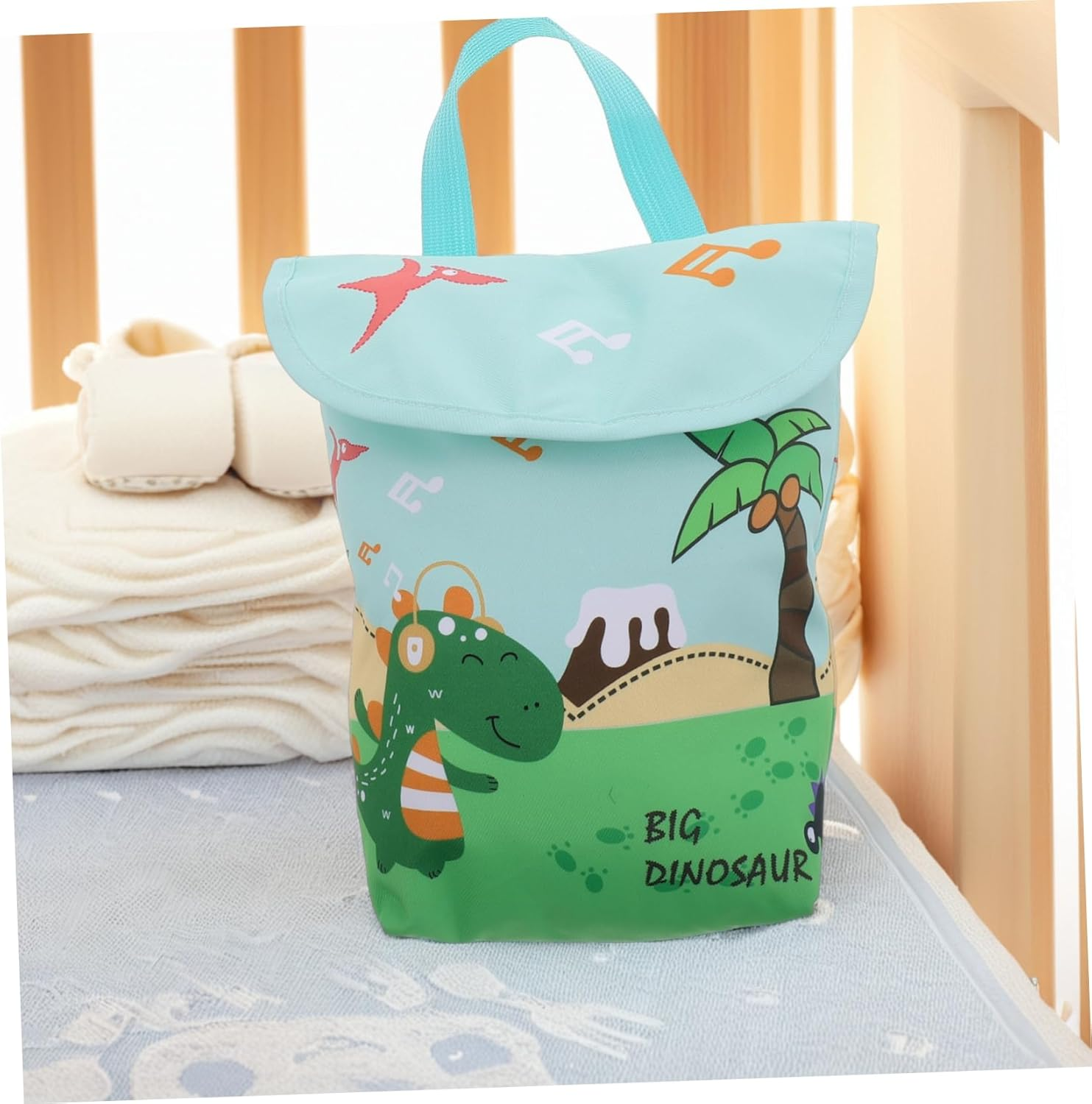 Diaper Organizer for Easy Storage of Clothes Diapers Essentials Versatile Hanging Design for Strollers Cribs Stylish Dinosaur Print image number 1